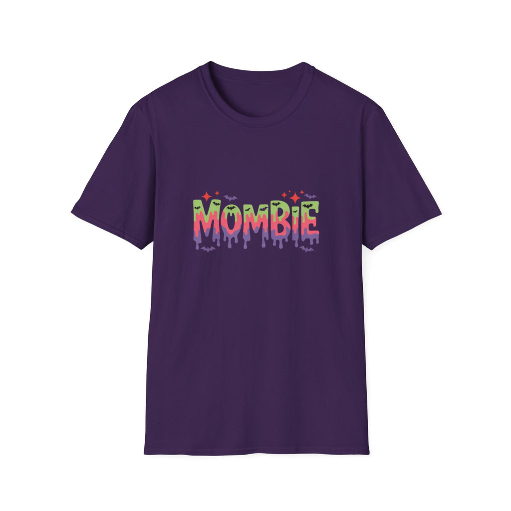 Mombie Halloween T-Shirt — Funny Zombie Mom Gift for Her Neon Graphic Tee