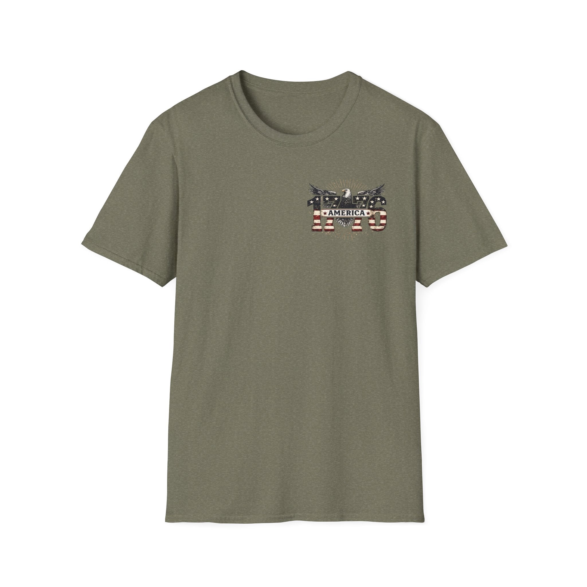 1776 American Flag Eagle T-Shirt — Vintage Patriotic Gift for Him Fourth of July Tee