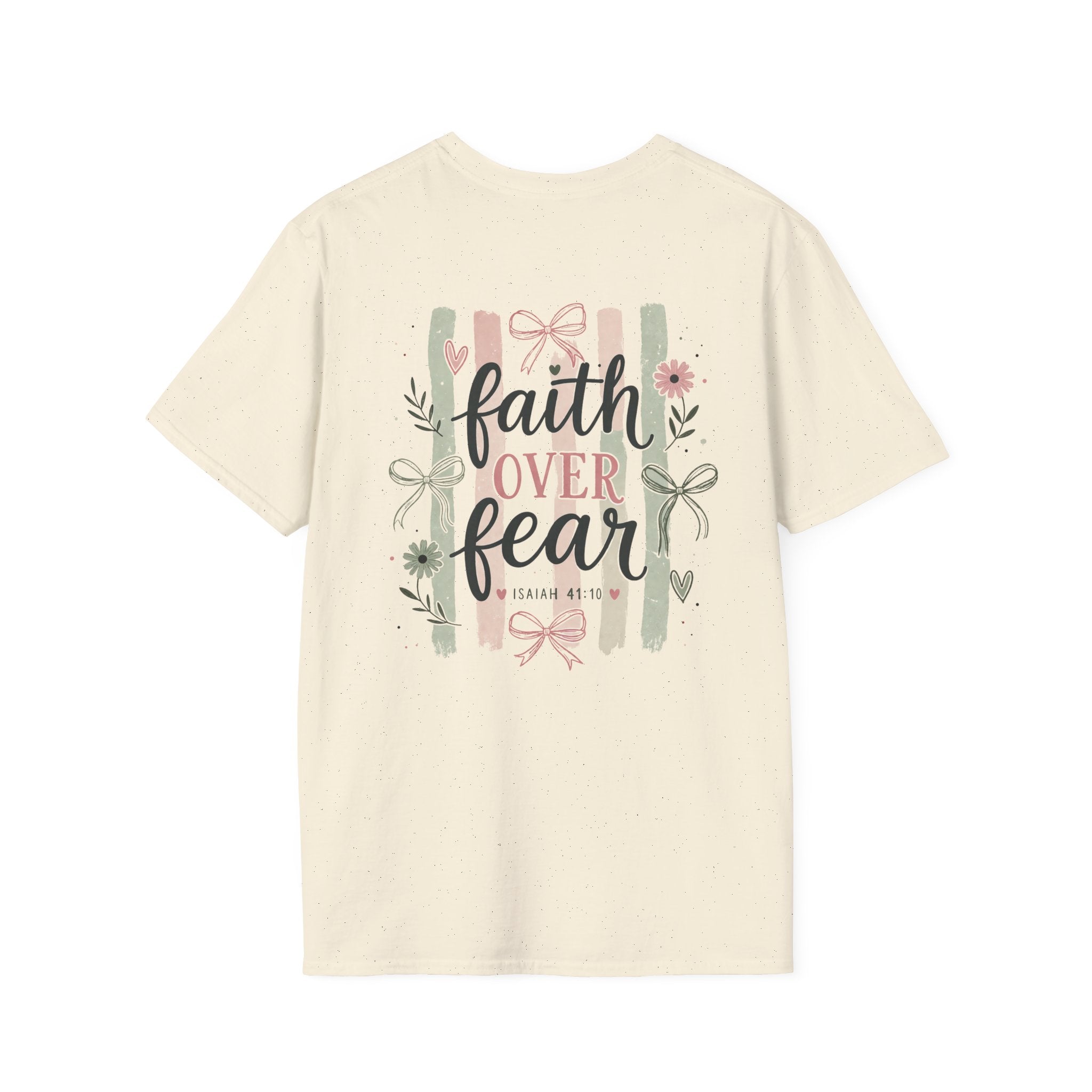 Faith Over Fear T-Shirt — Inspirational Christian Gift for Women Everyday Graphic Tee