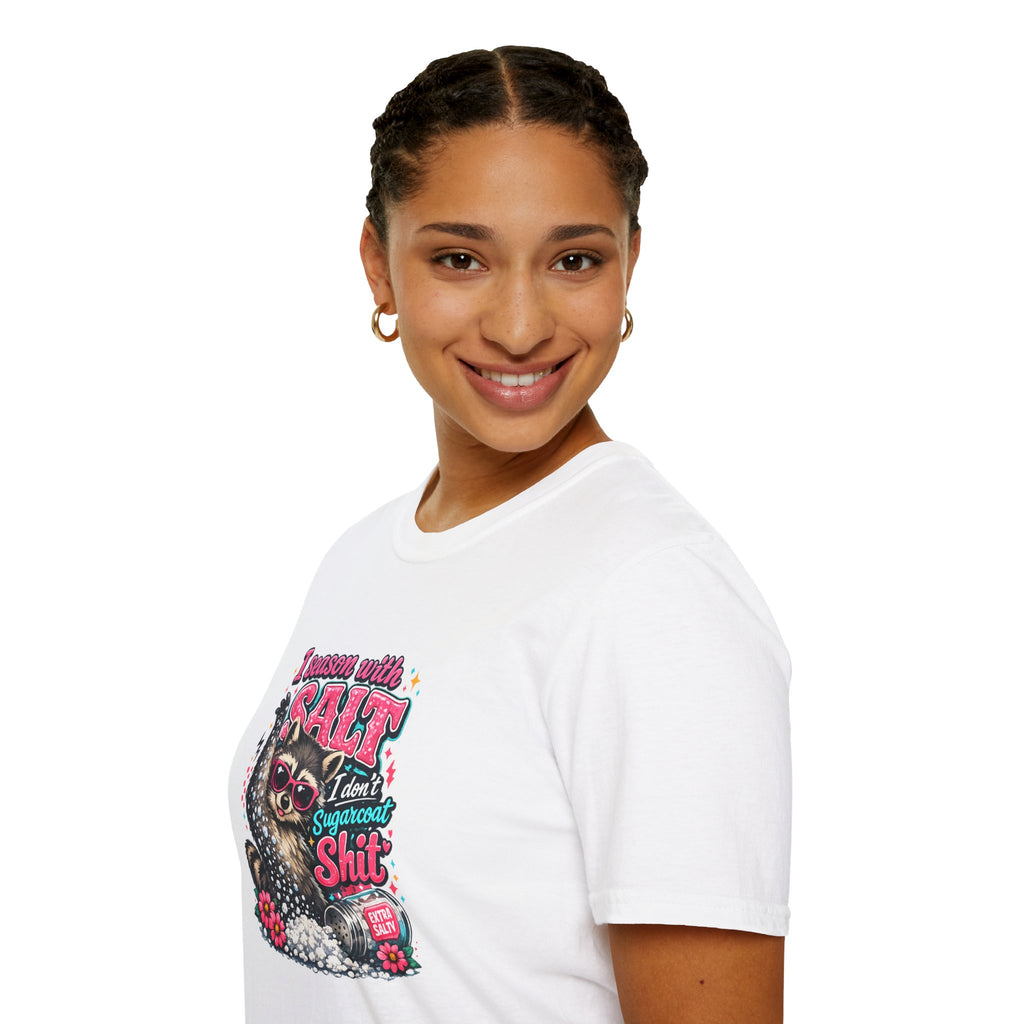 I Season With Salt I Don't Sugarcoat T-Shirt — Funny Sarcastic Gift for Women