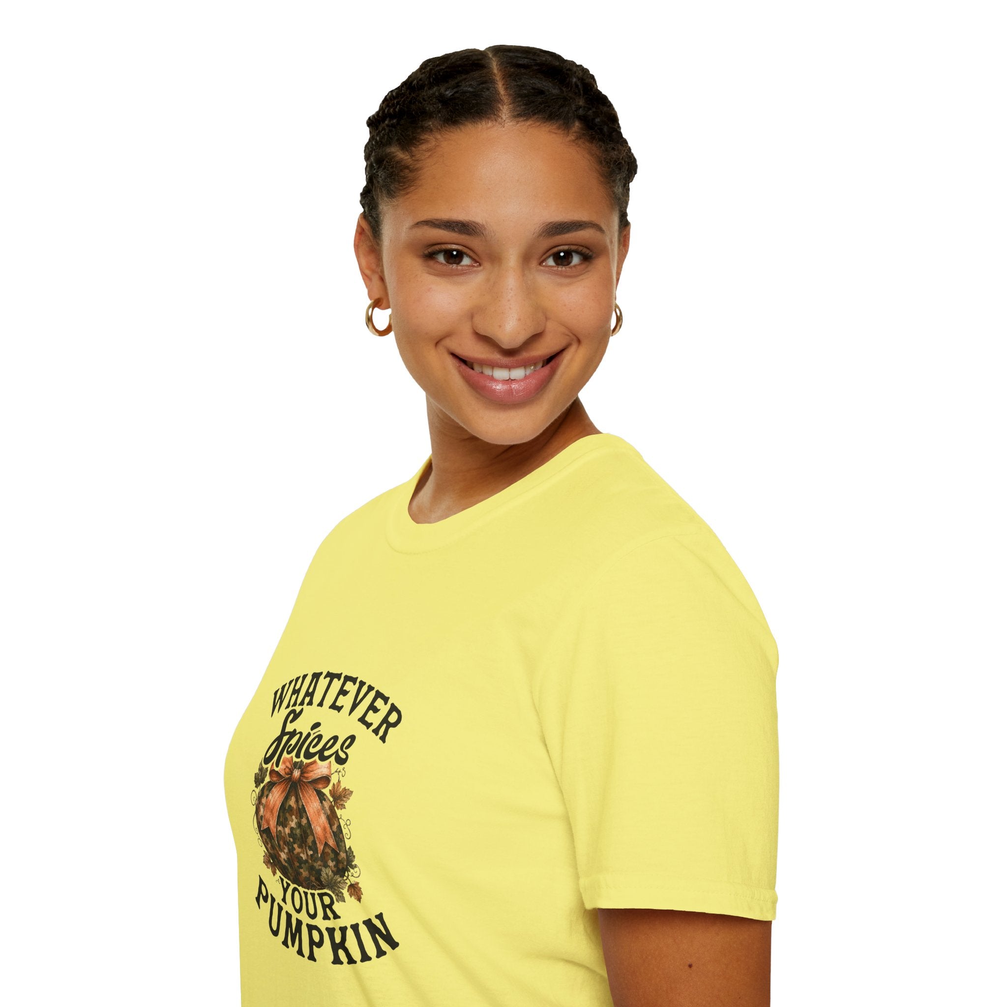 Whatever Spices Your Pumpkin T-Shirt — Funny Fall Gift for Women Pumpkin Spice Tee