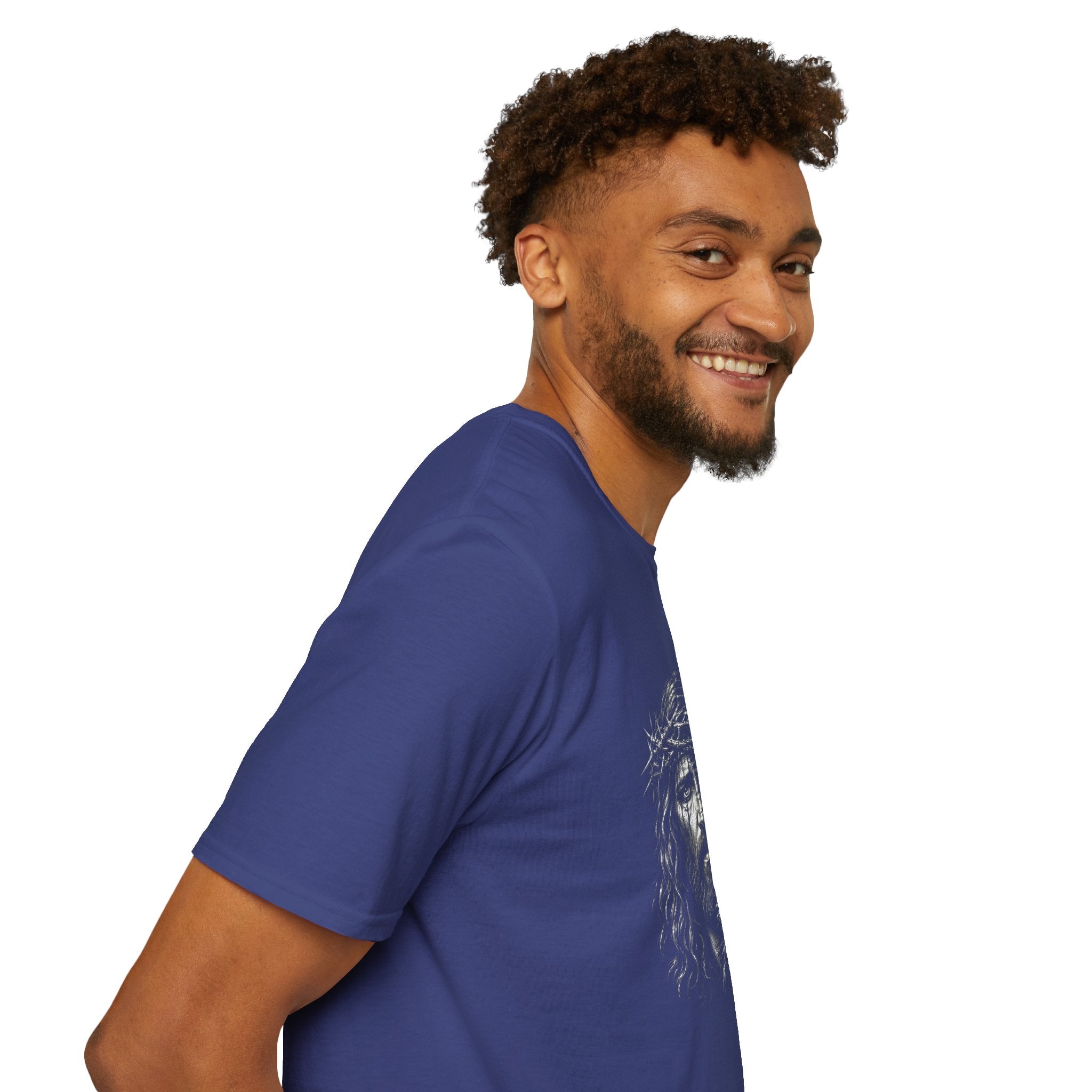 Lion of Judah T-Shirt — Crown of Thorns Half-Face Lion Christian Graphic Tee
