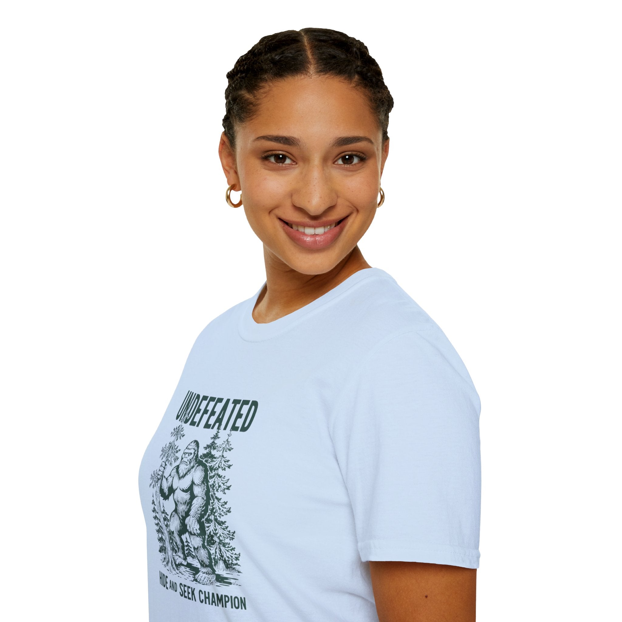 Undefeated Bigfoot T-Shirt — 'Hide and Seek Champion' Graphic Tee