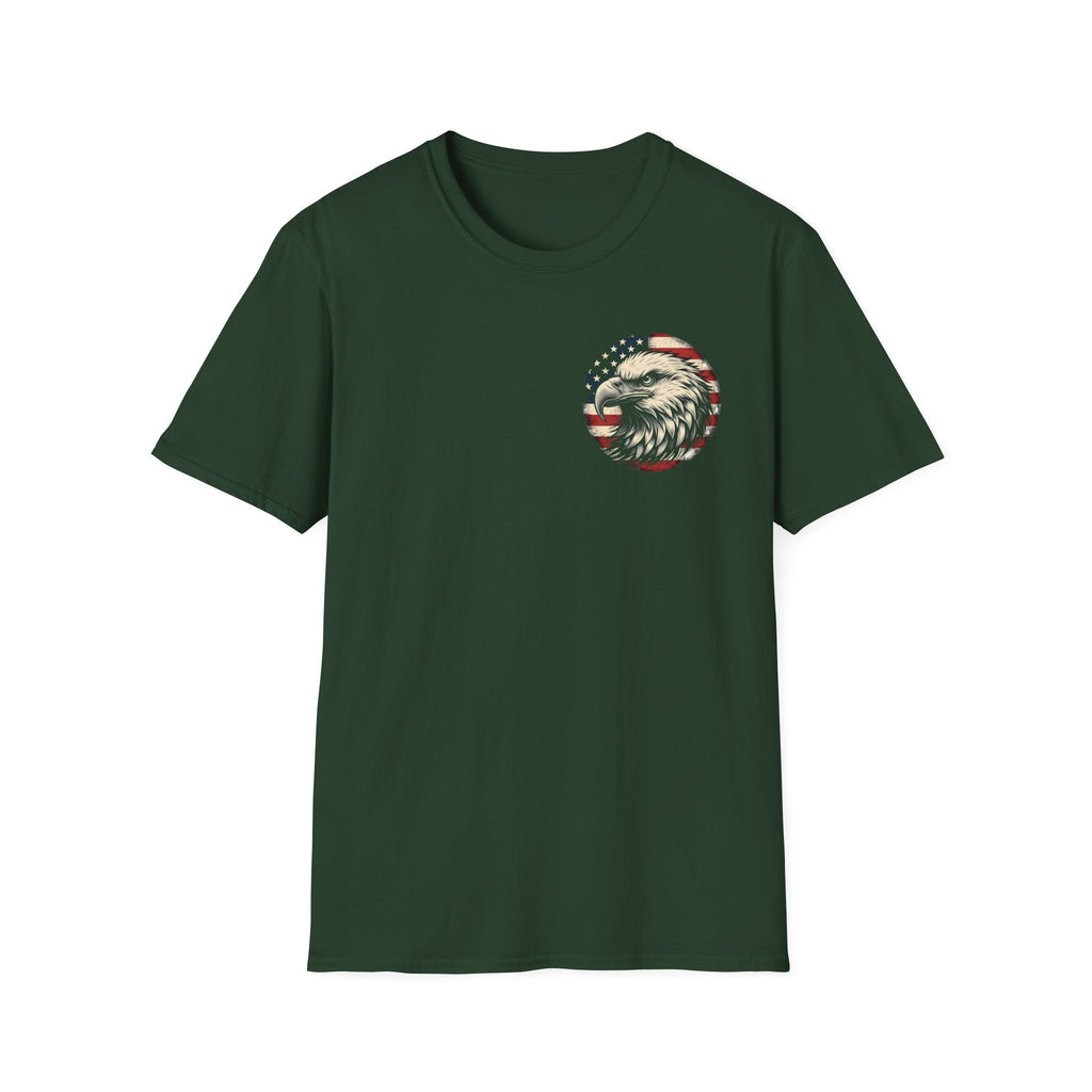 Patriotic Bald Eagle T-Shirt — American Flag Gift for Him Fourth of July Graphic Tee