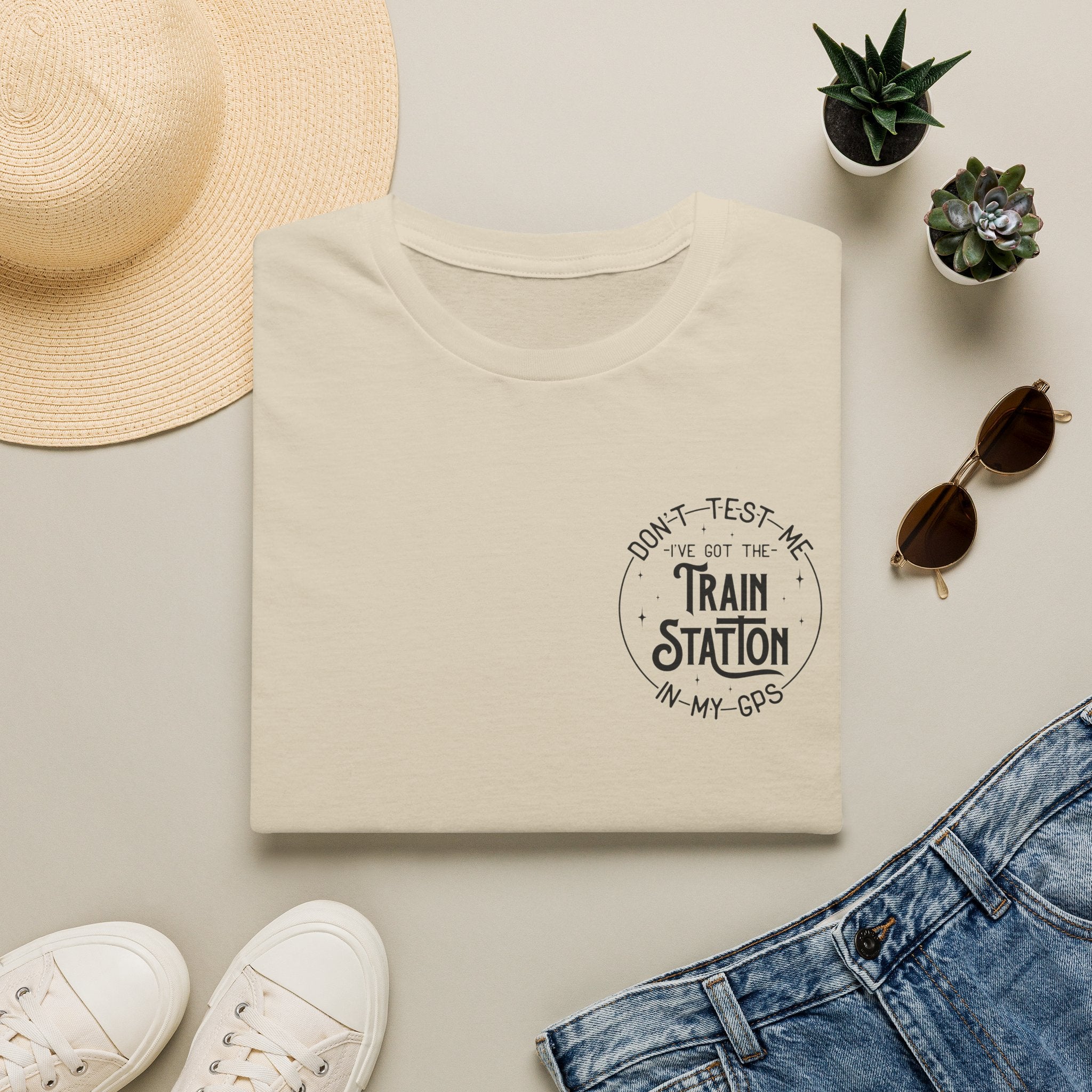 Train Station GPS T-Shirt — Funny Travel Quote Gift for Her Sarcastic Graphic Tee