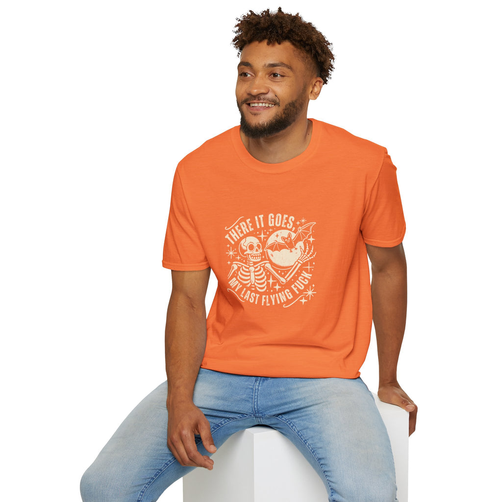 There It Goes Skull Moon & Bat T-Shirt — Cute Halloween Gift for Women Graphic Tee