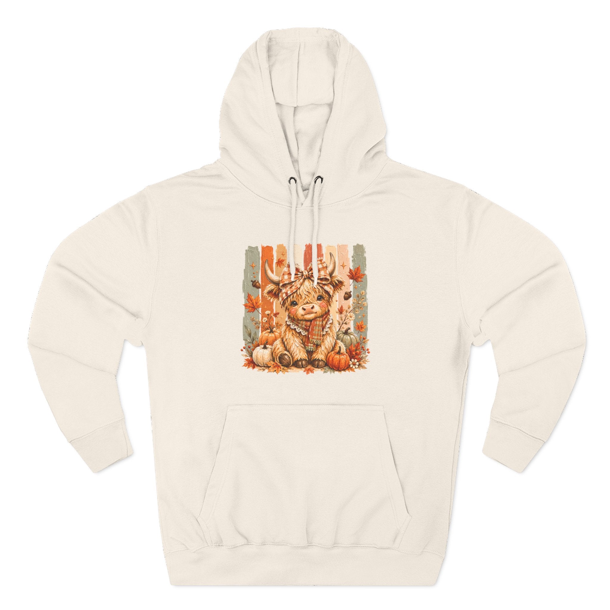 Autumn Pumpkin Cow Hoodie — Cute Fall Gift for Women Cozy Graphic Pullover