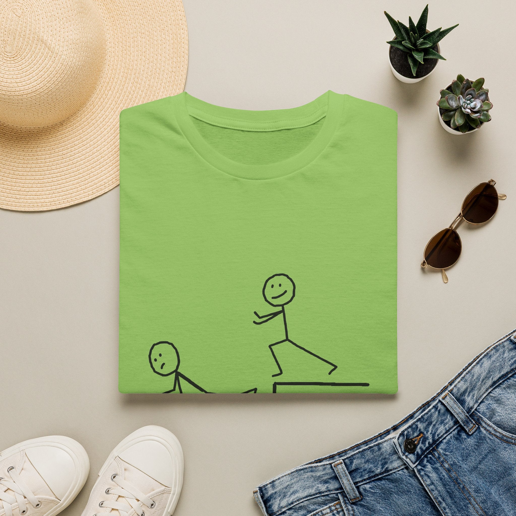 T-Shirt — "Some People Just Need a Pat on the Back" Stick Figure Humor Tee