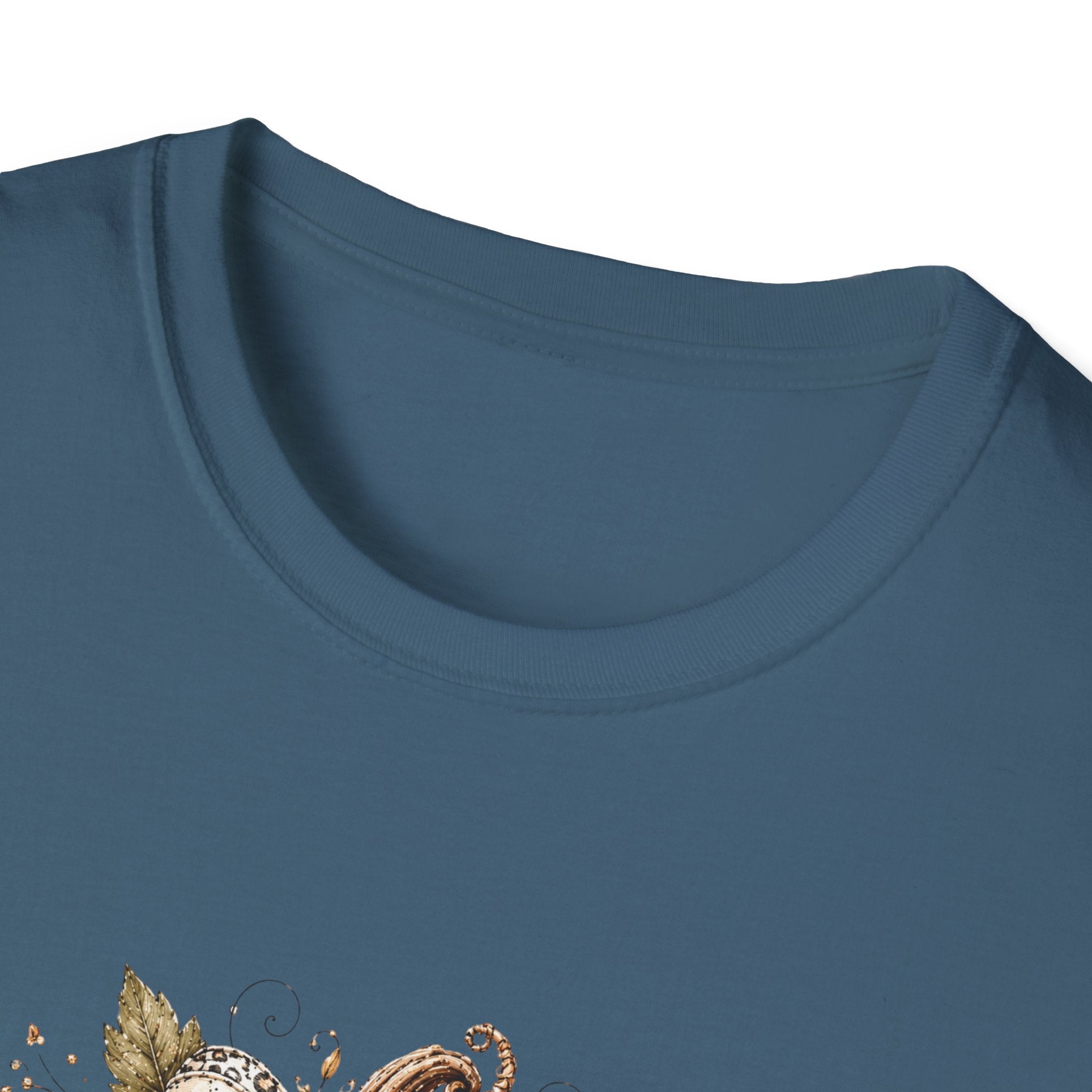 Autumn Floral Pumpkin Leopard Bow T-Shirt — Cute Fall Gift for Women Graphic Tee