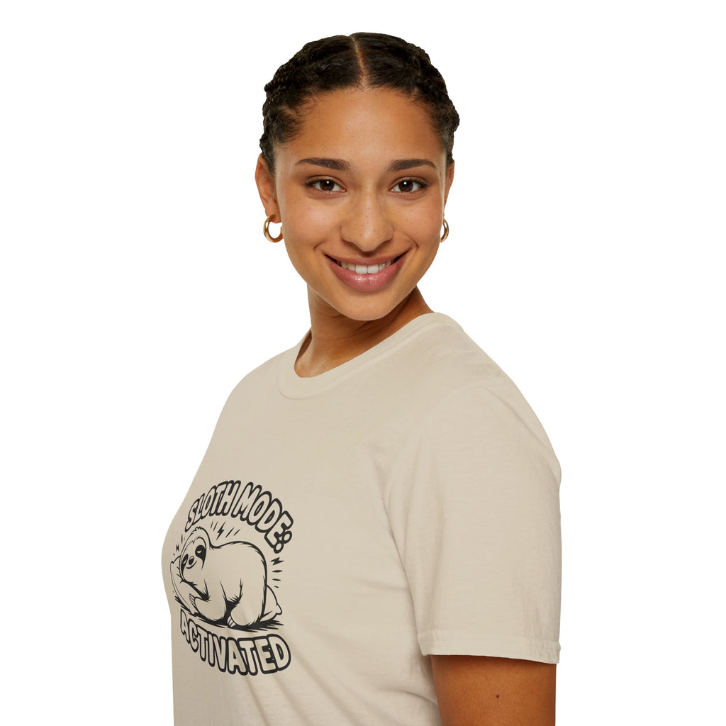 Sloth Mode Activated T-Shirt — Funny Lazy Gift for Her Cute Animal Graphic Tee