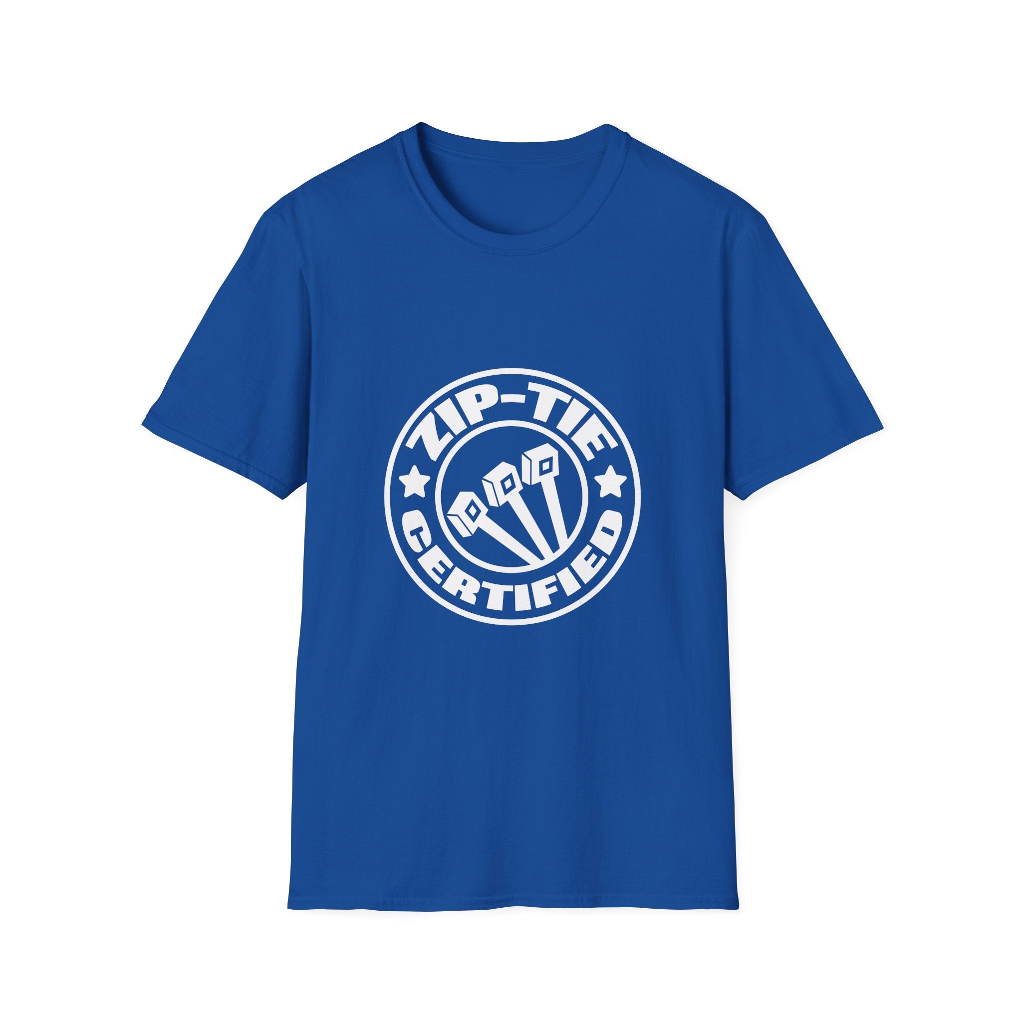 Zip-Tie Certified T-Shirt — Funny Handyman Gift for Him Bold Graphic Tee