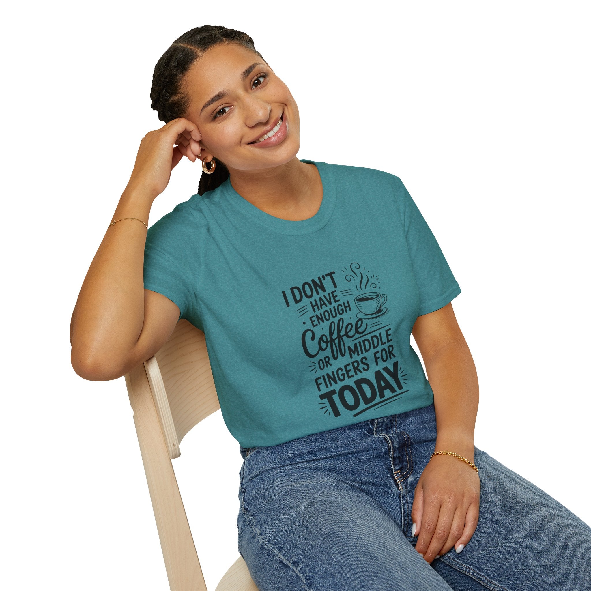 I Don't Have Enough Coffee or Middle Fingers for Today T-Shirt — Funny Sarcastic Gift