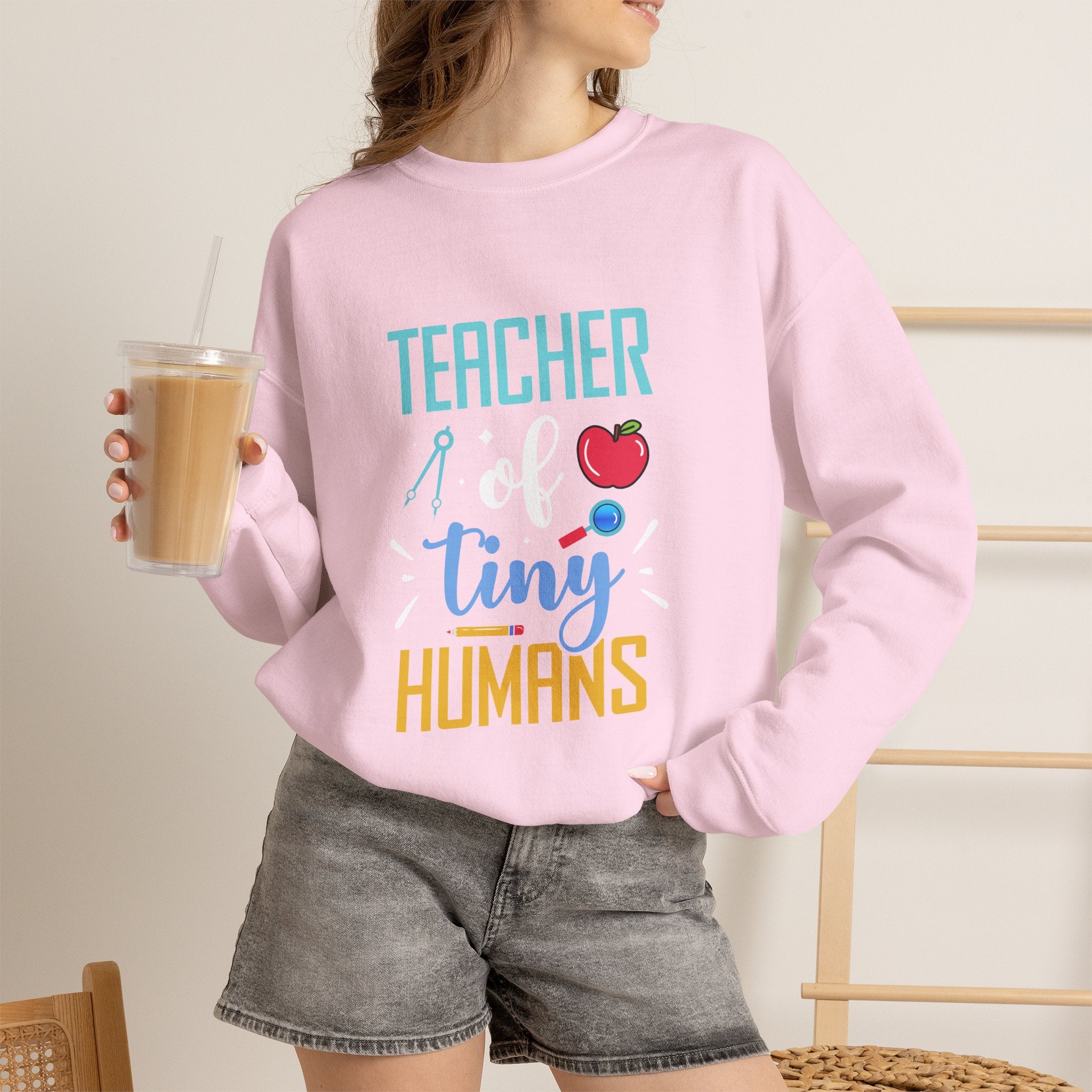 Teacher of Tiny Humans Sweatshirt — Funny Teacher Gift Appreciation Crewneck
