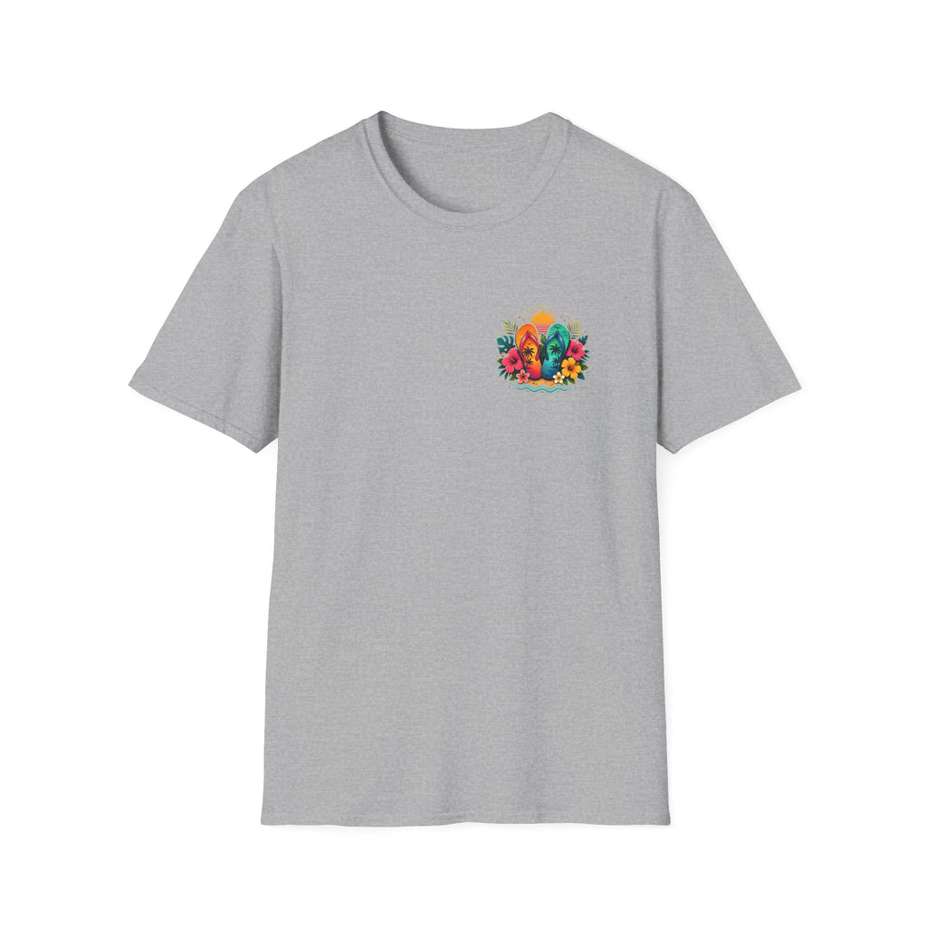 Floral Surf Chest Print T-Shirt — Cute Beach Gift for Women Graphic Tee