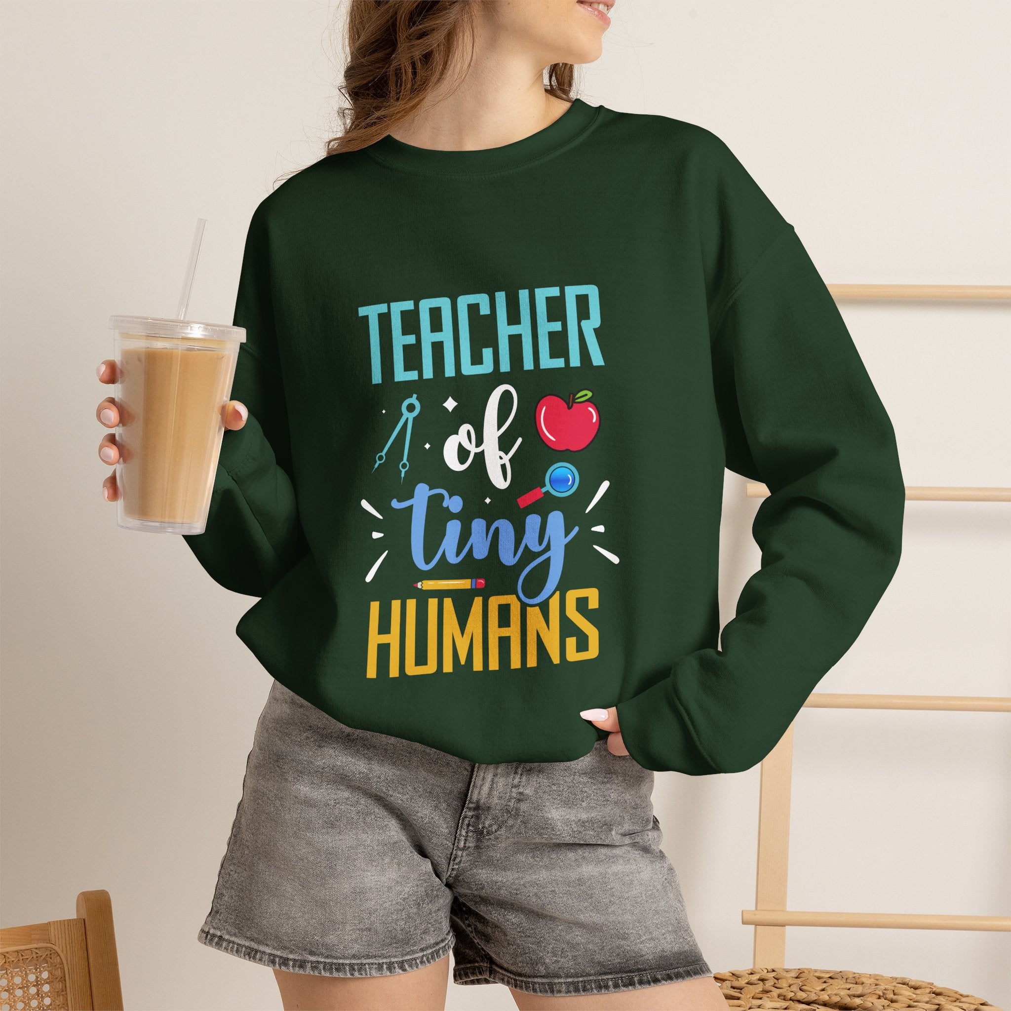 Teacher of Tiny Humans Sweatshirt — Funny Teacher Gift Appreciation Crewneck