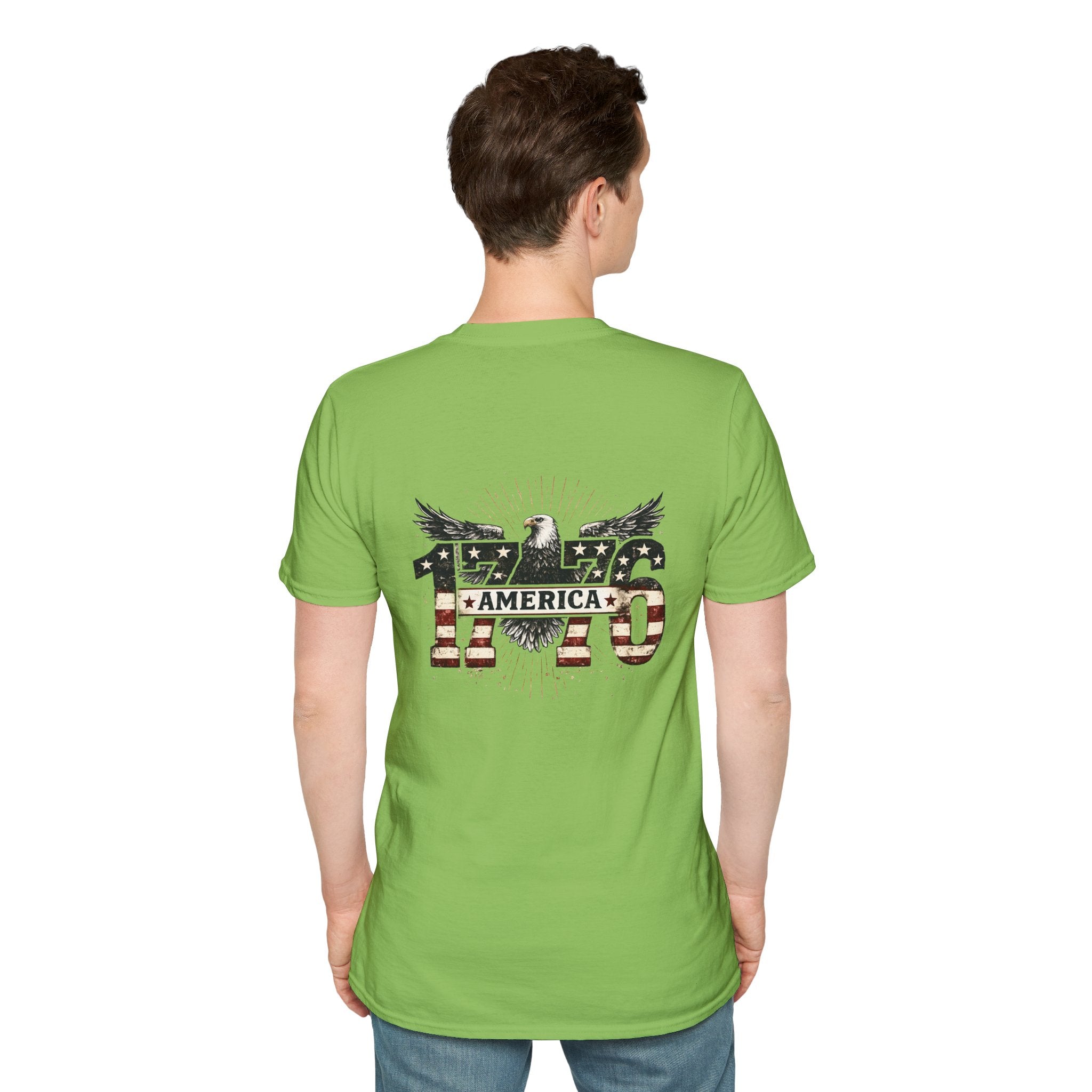 1776 American Flag Eagle T-Shirt — Vintage Patriotic Gift for Him Fourth of July Tee