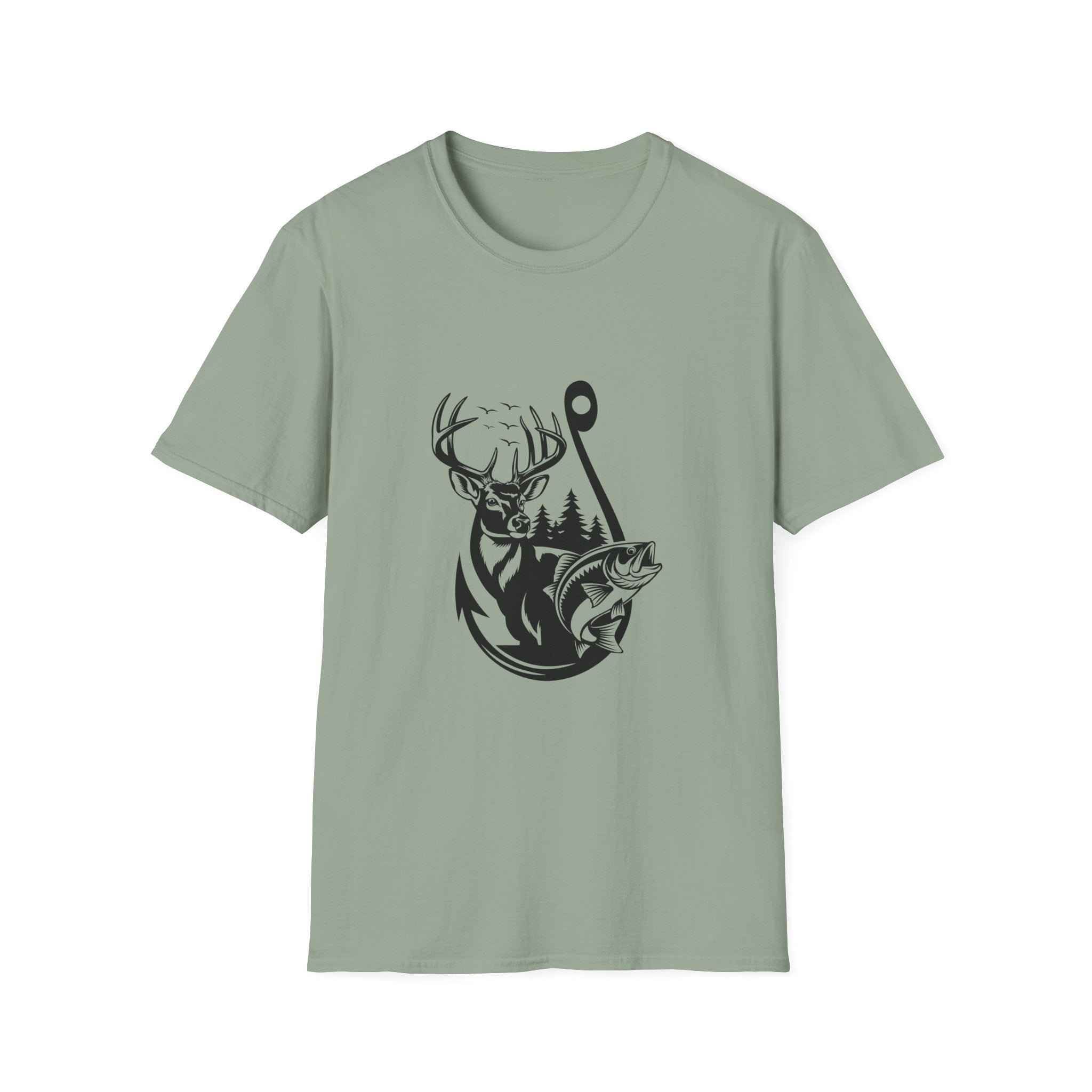 Hunt Fish & Forest Adventure T-Shirt — Outdoor Gift for Hunters & Fishermen