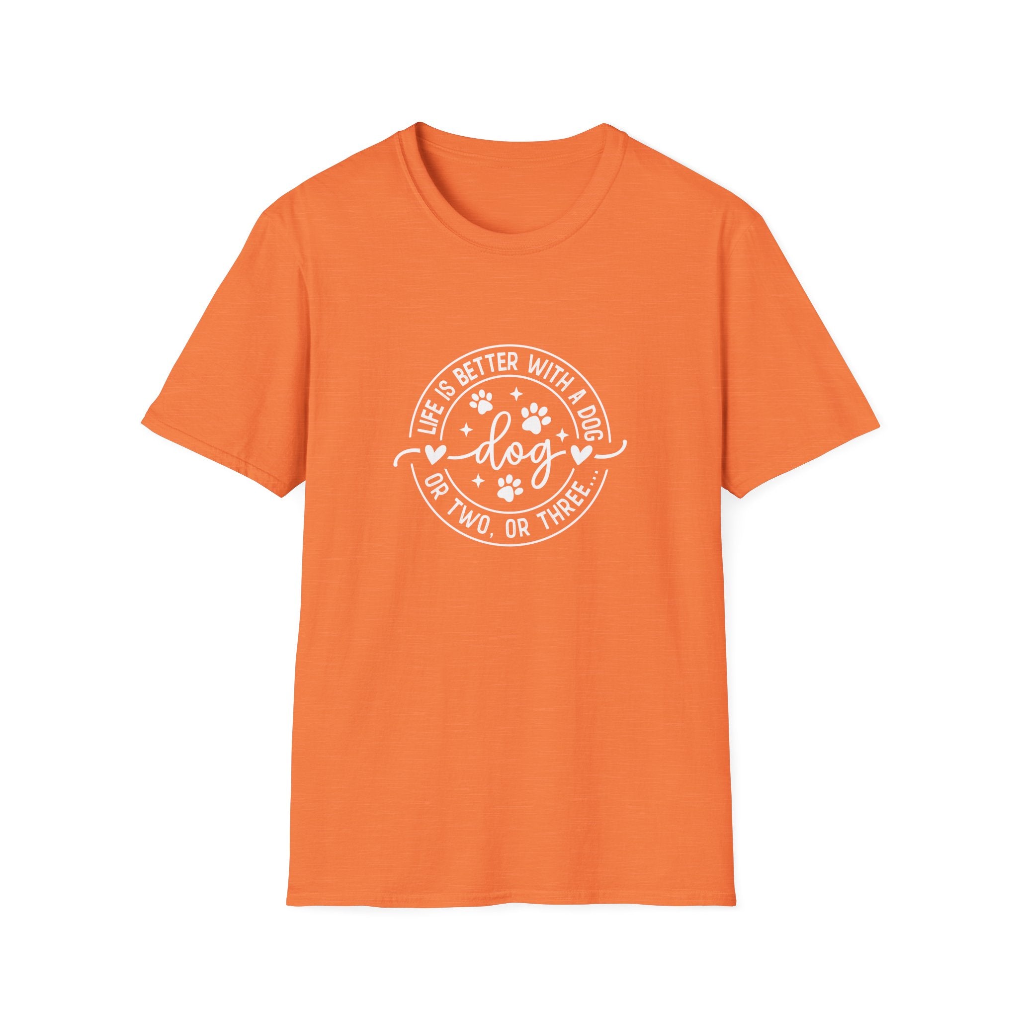 Life Is Better With a Dog T-Shirt — Funny Dog Lover Gift for Women Paw Print Tee