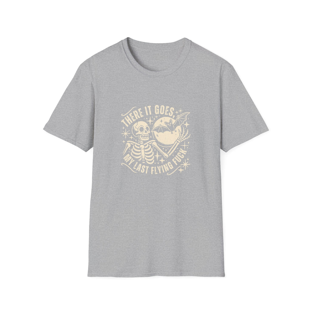 There It Goes Skull Moon & Bat T-Shirt — Cute Halloween Gift for Women Graphic Tee