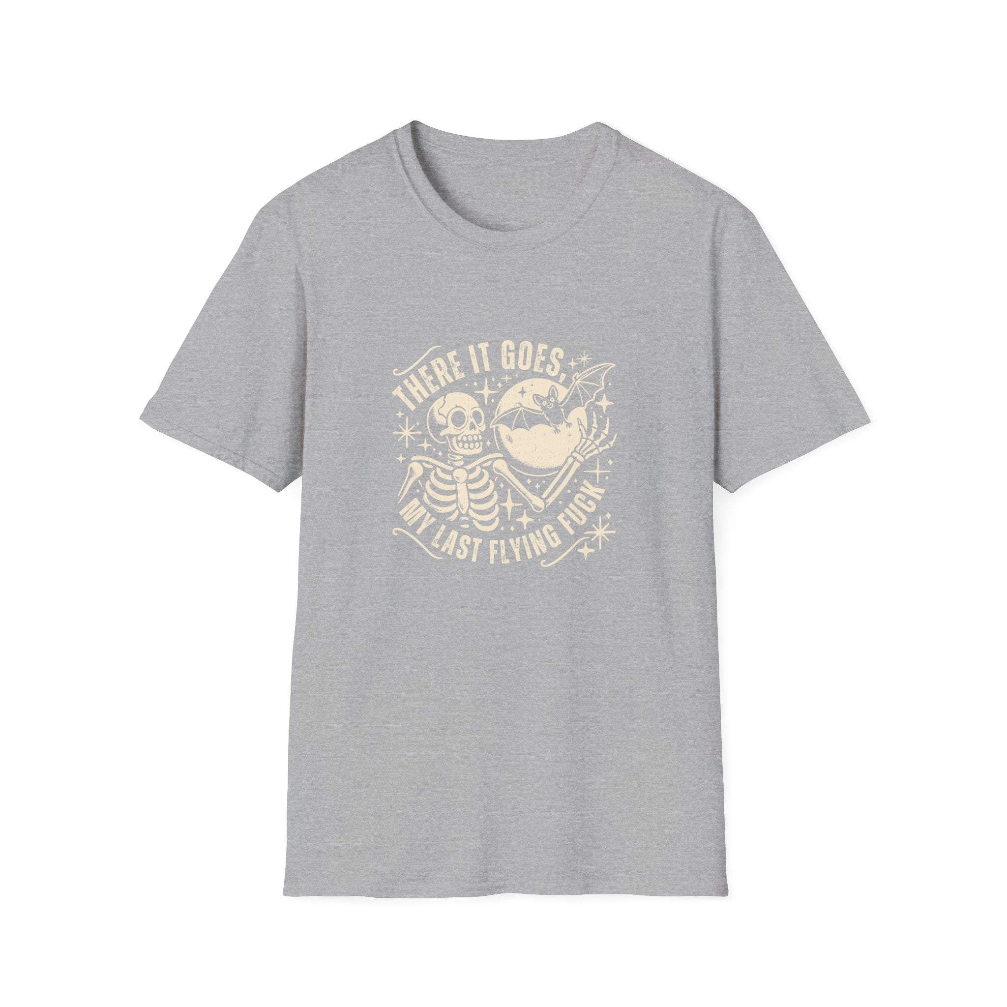 There It Goes Skull Moon & Bat T-Shirt — Cute Halloween Gift for Women Graphic Tee