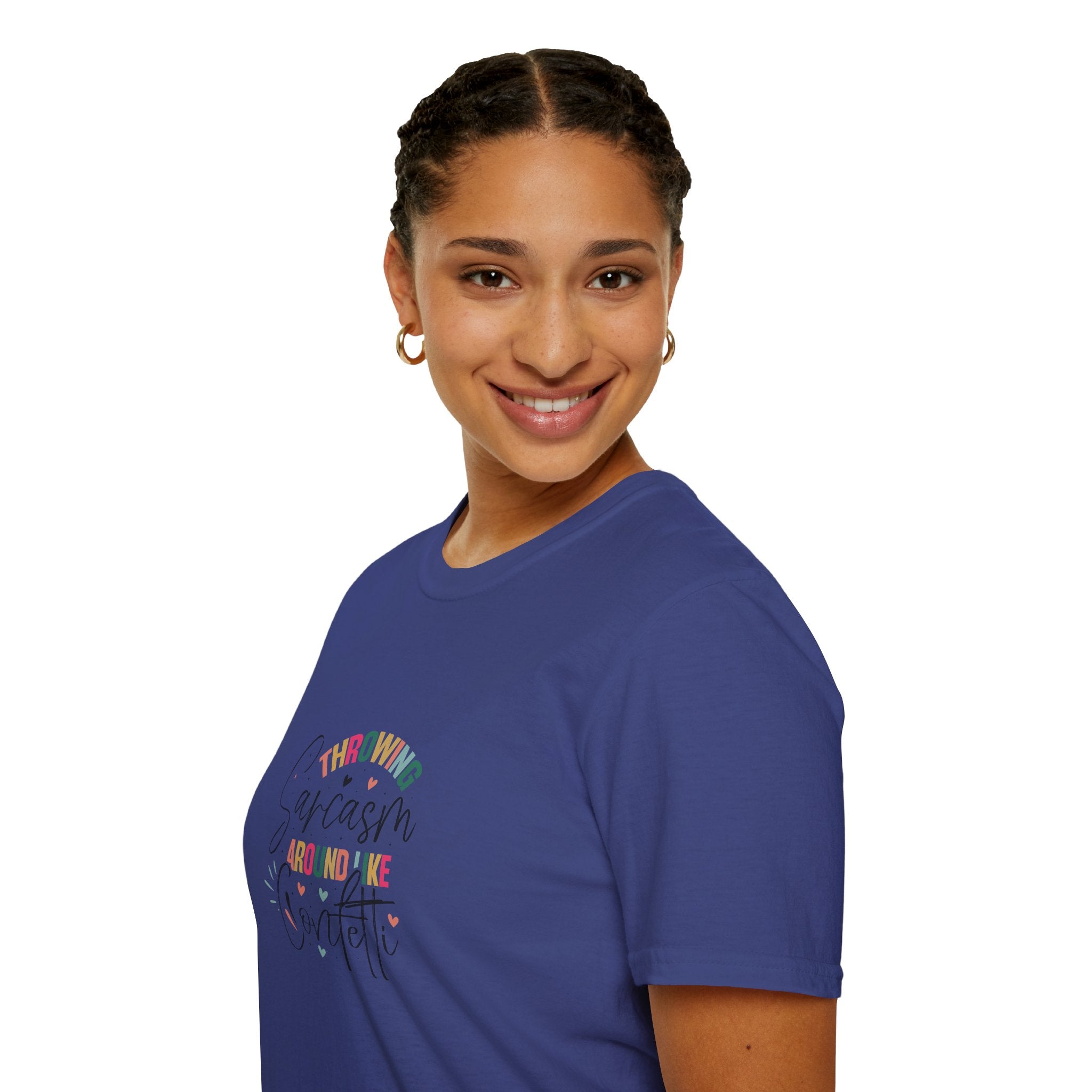 Throwing Sarcasm Around Like Confetti T-Shirt — Funny Gift for Her Sarcastic Tee