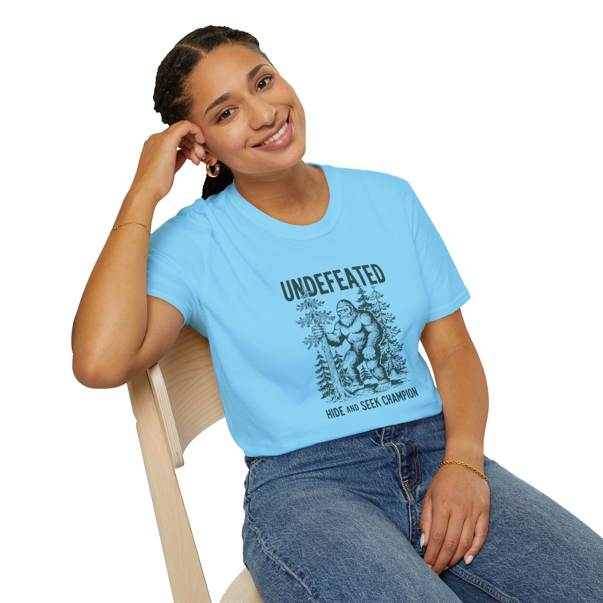 Undefeated Bigfoot T-Shirt — 'Hide and Seek Champion' Graphic Tee