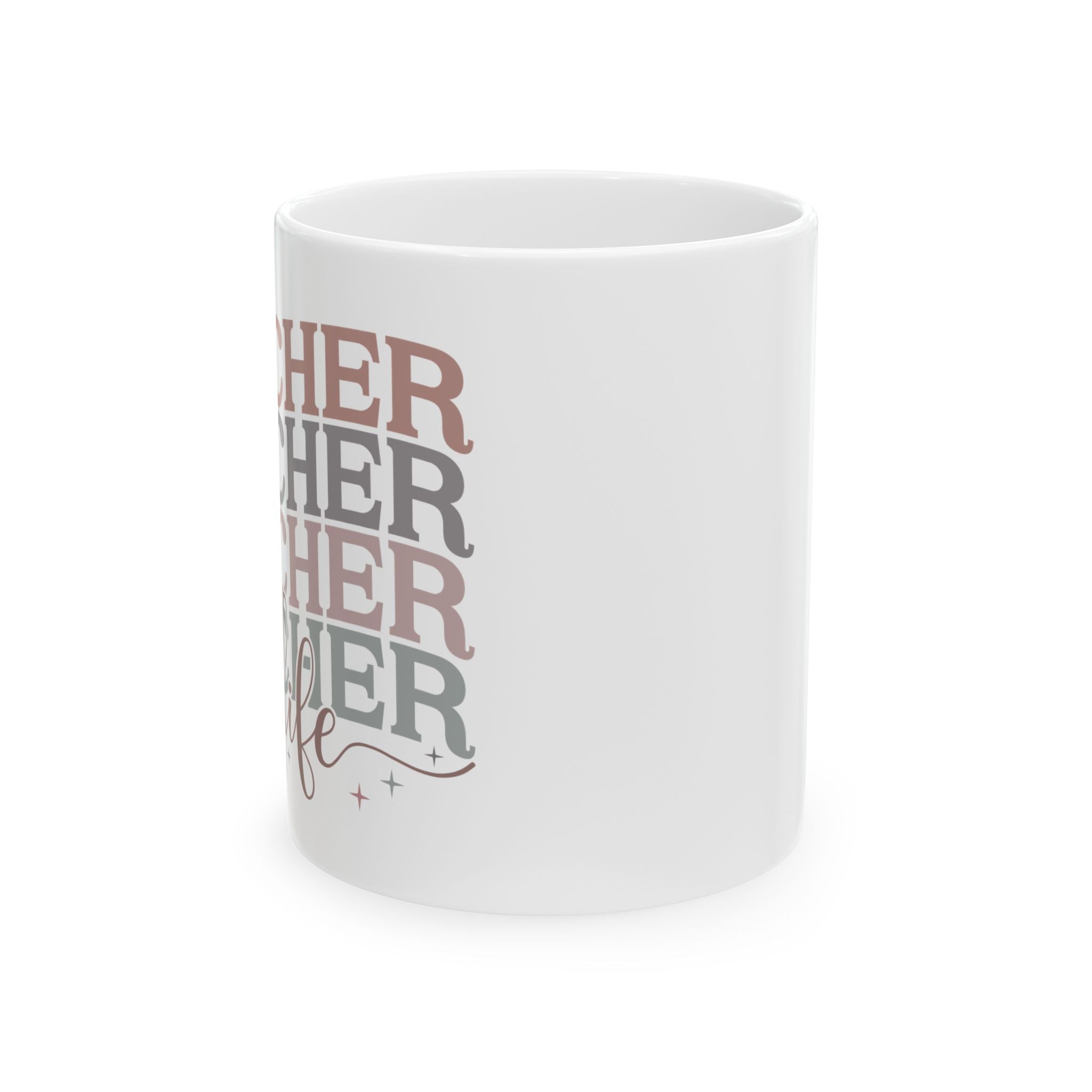 Teacher Life Ceramic Mug — Cute Retro Gift for Teachers 11oz 15oz Coffee Cup