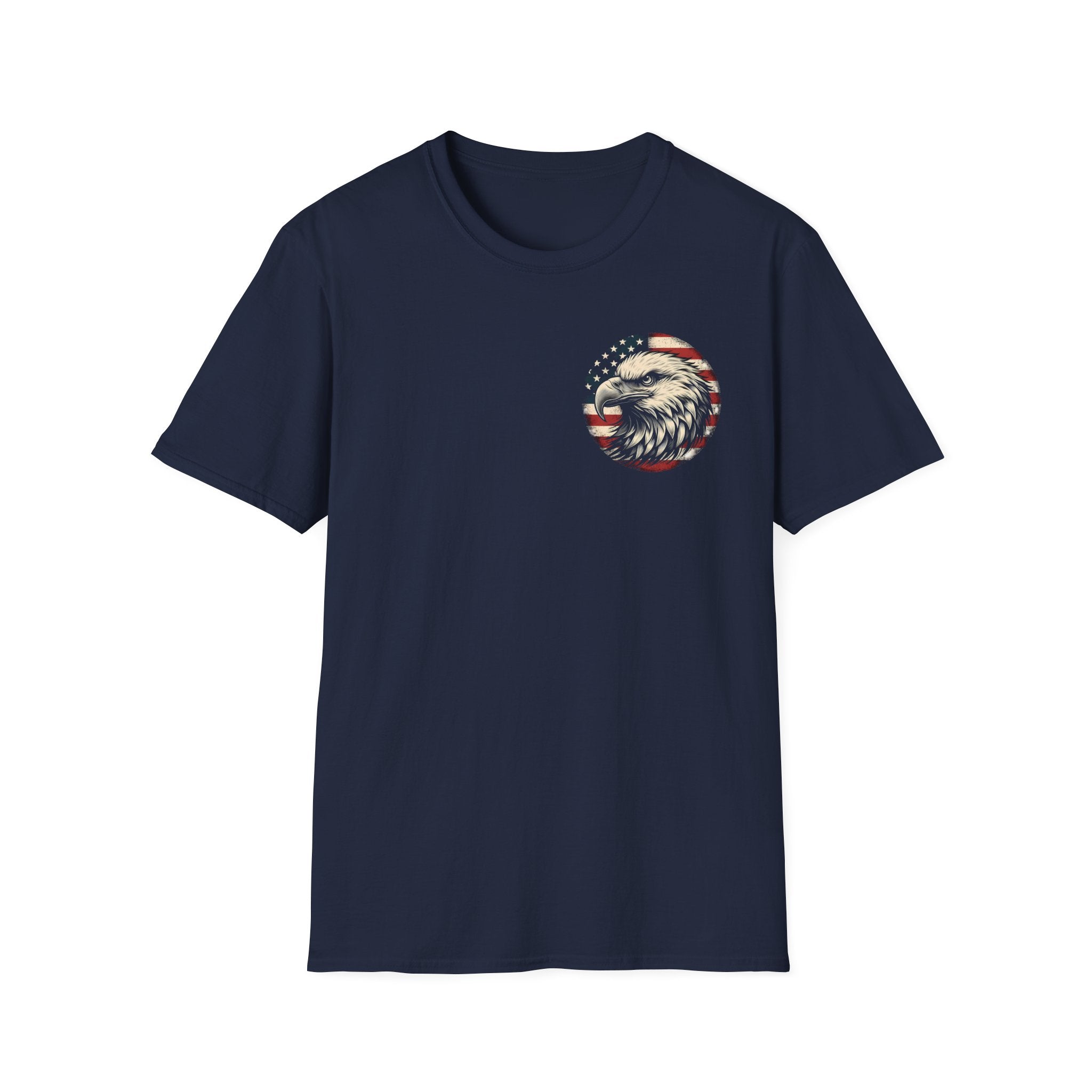 Patriotic Bald Eagle T-Shirt — American Flag Gift for Him Fourth of July Graphic Tee