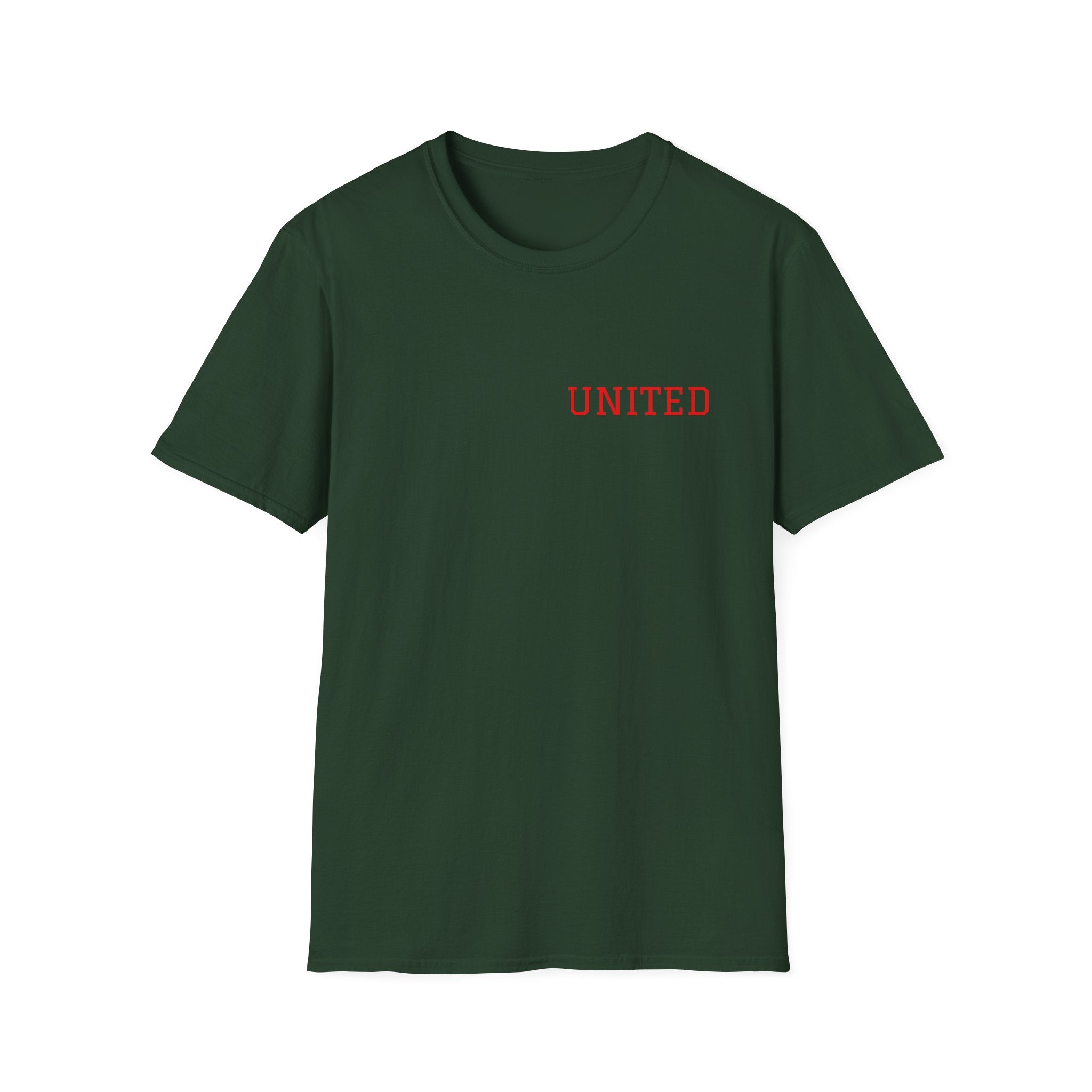 United American Flag T-Shirt — Patriotic Gift for Him Red Chest Graphic Tee