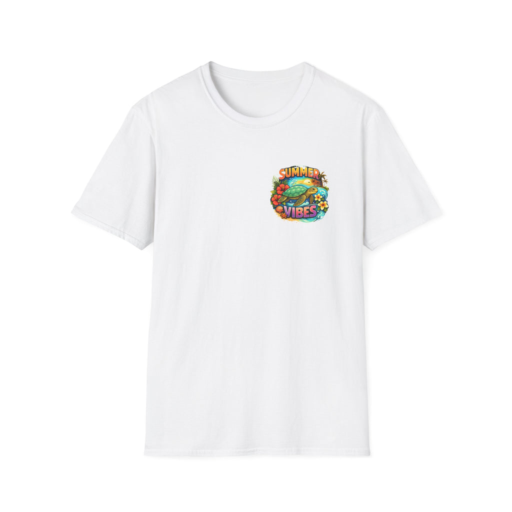 Summer Vibes Sea Turtle T-Shirt — Cute Beach Gift for Women Surf Floral Graphic Tee