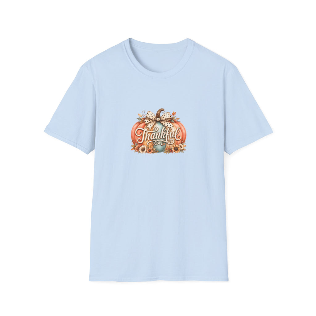 Thankful Pumpkin T-Shirt — Cute Fall Thanksgiving Gift for Women Graphic Tee