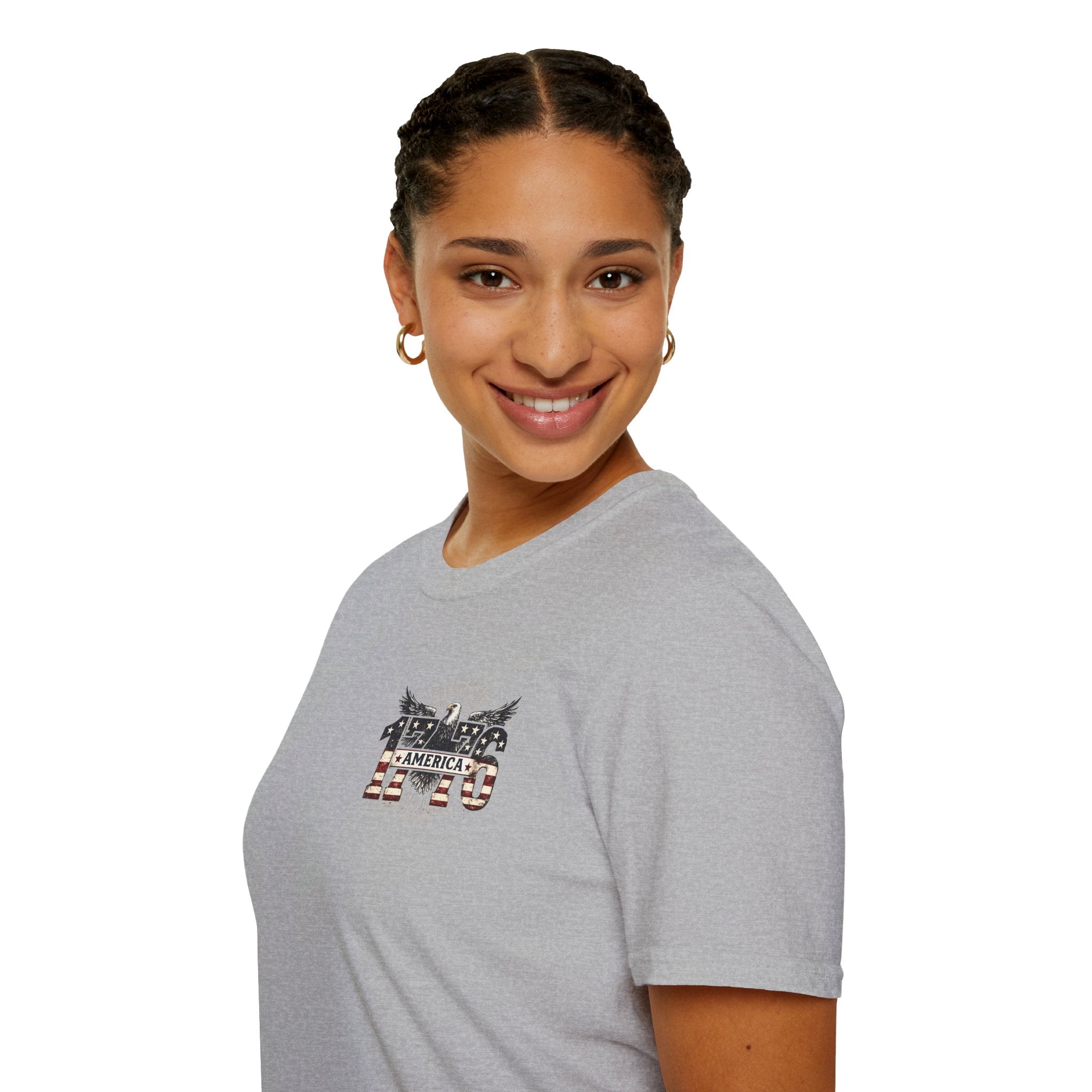 1776 American Flag Eagle T-Shirt — Vintage Patriotic Gift for Him Fourth of July Tee