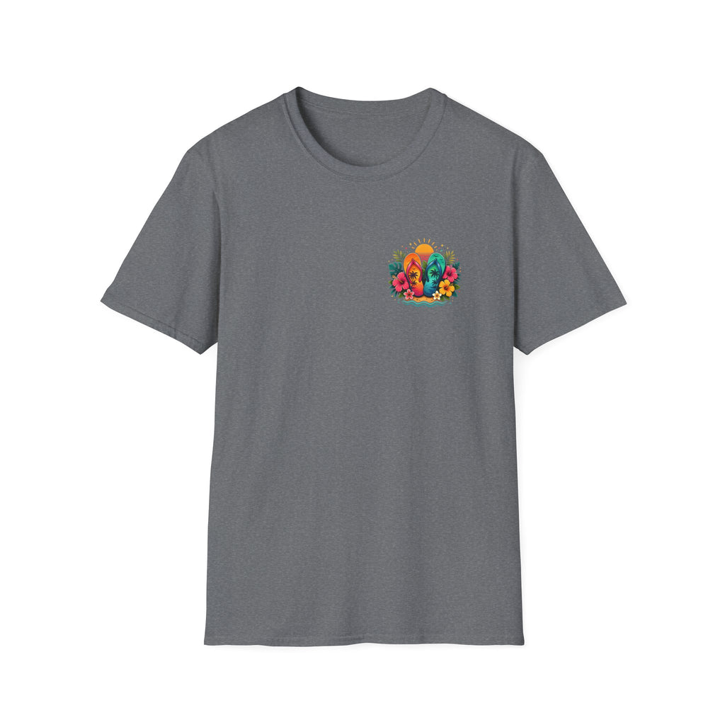 Floral Surf Chest Print T-Shirt — Cute Beach Gift for Women Graphic Tee