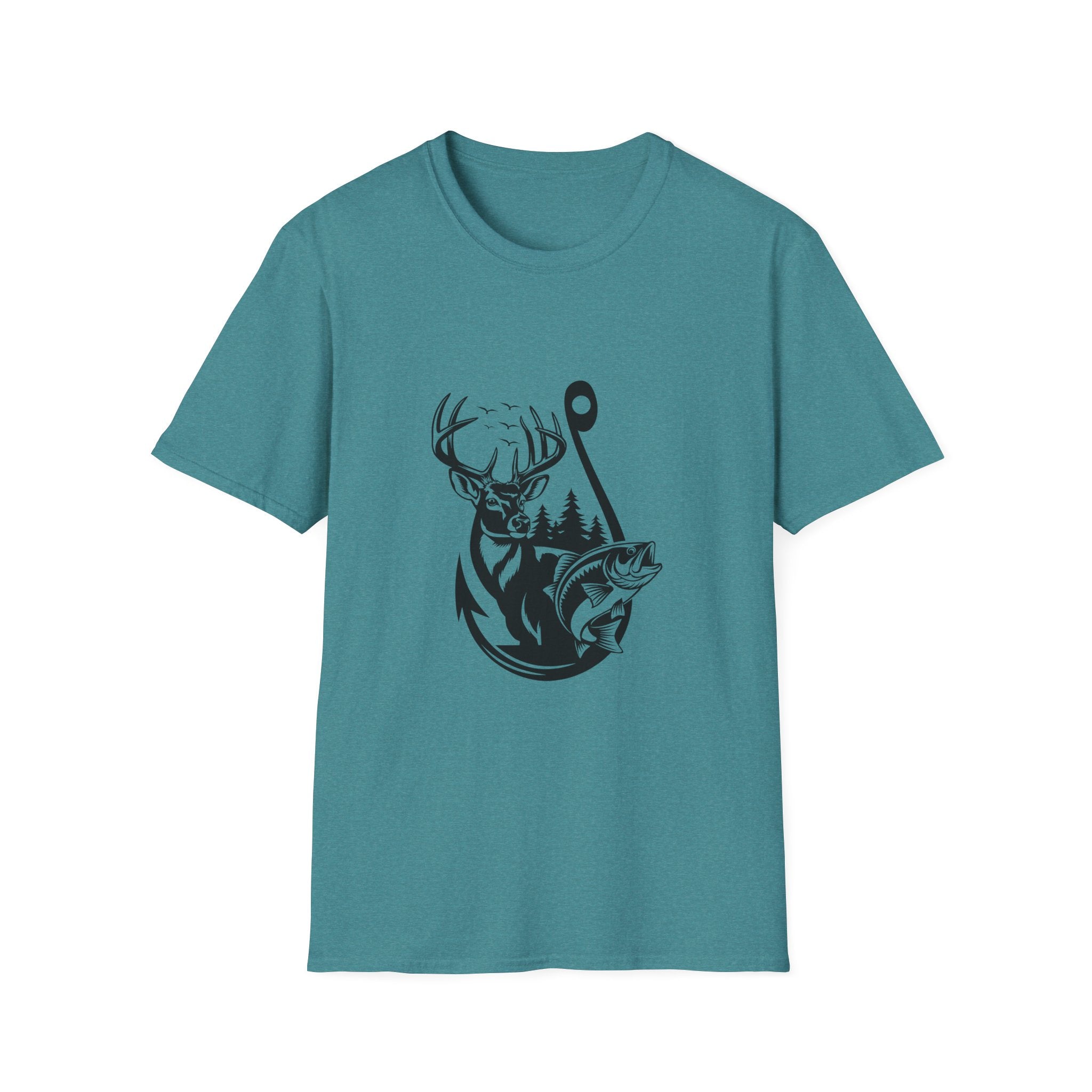 Hunt Fish & Forest Adventure T-Shirt — Outdoor Gift for Hunters & Fishermen