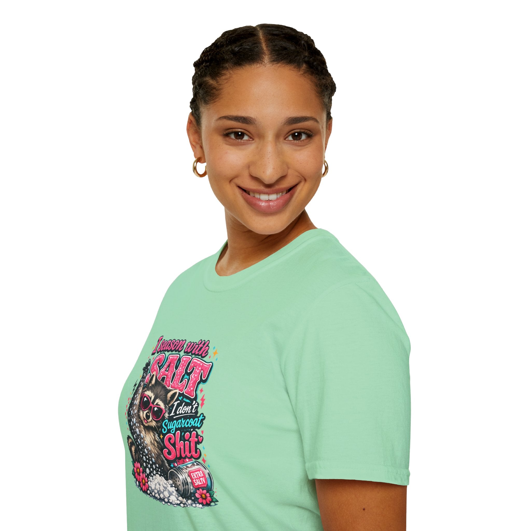 I Season With Salt I Don't Sugarcoat T-Shirt — Funny Sarcastic Gift for Women