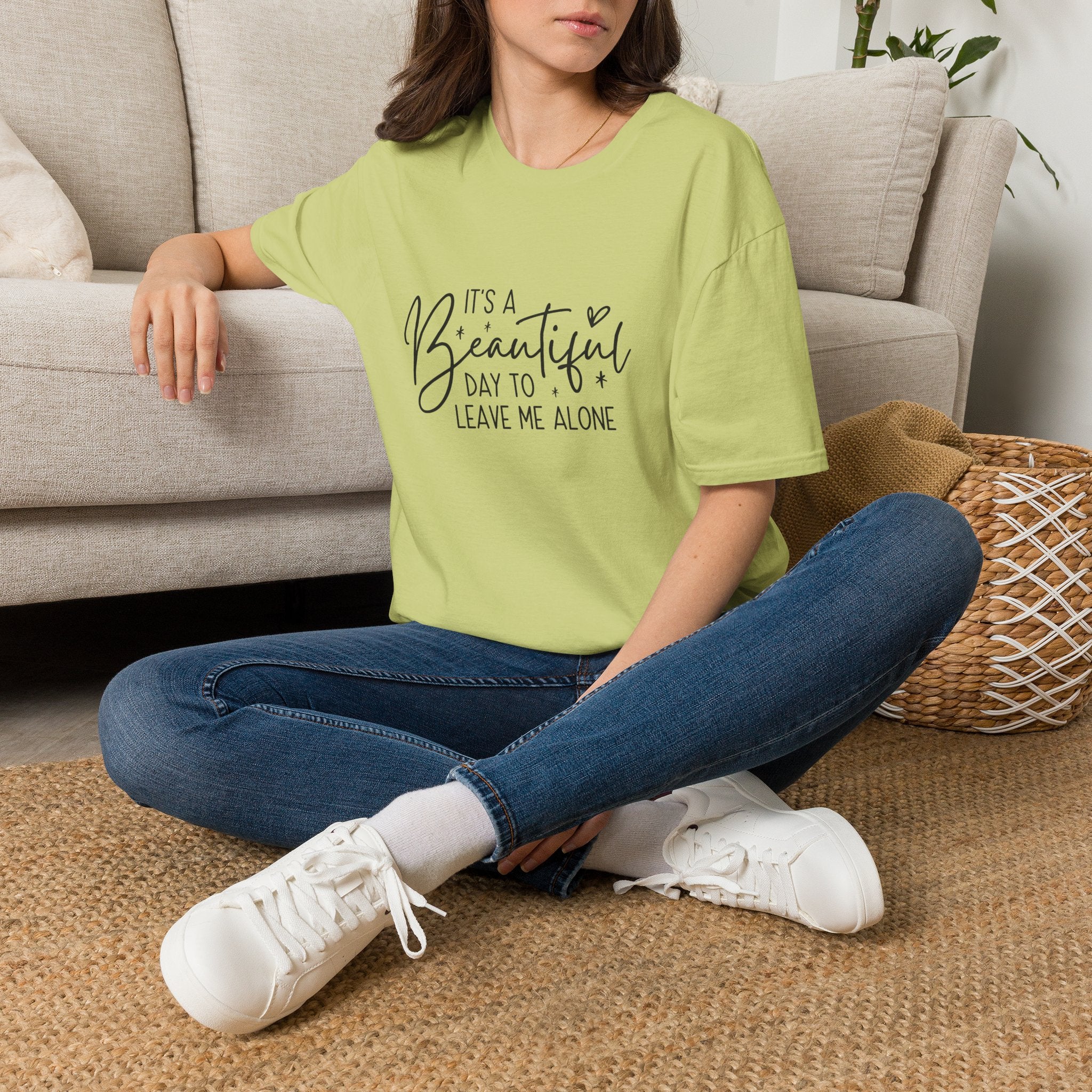 It's a Beautiful Day to Leave Me Alone T-Shirt — Funny Introvert Gift for Women