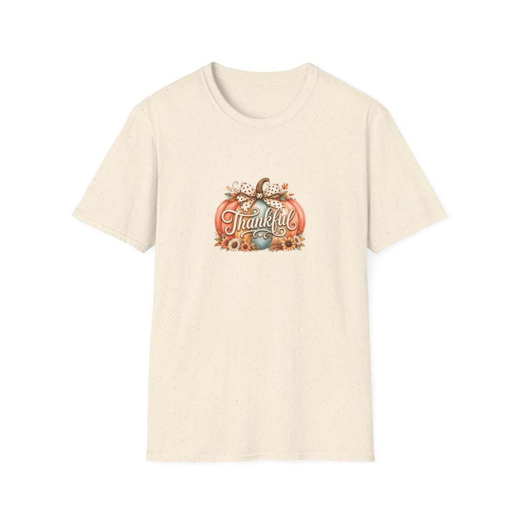 Thankful Pumpkin T-Shirt — Cute Fall Thanksgiving Gift for Women Graphic Tee