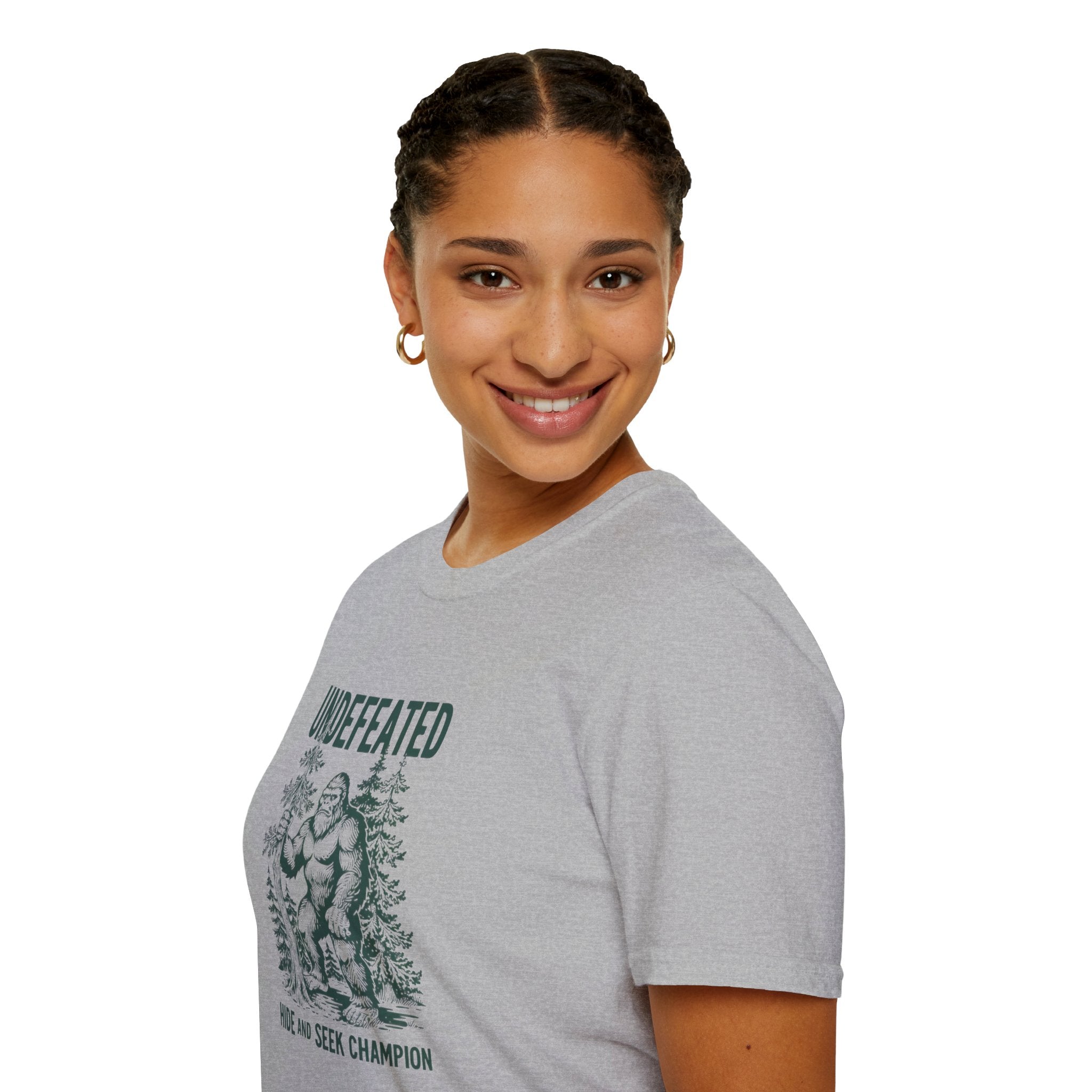 Undefeated Bigfoot T-Shirt — 'Hide and Seek Champion' Graphic Tee