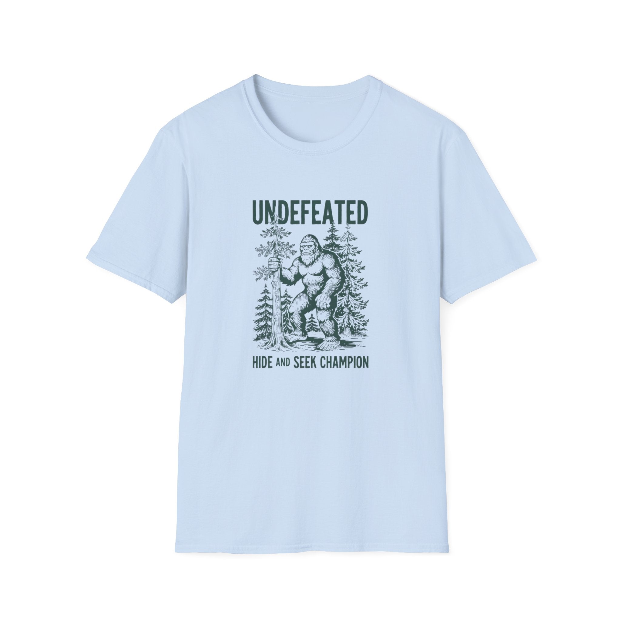 Undefeated Bigfoot T-Shirt — 'Hide and Seek Champion' Graphic Tee