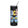 Cute Pastel Teach Bow & Daisy Teacher Tumbler — Cute Gift for Teachers 20oz Cup