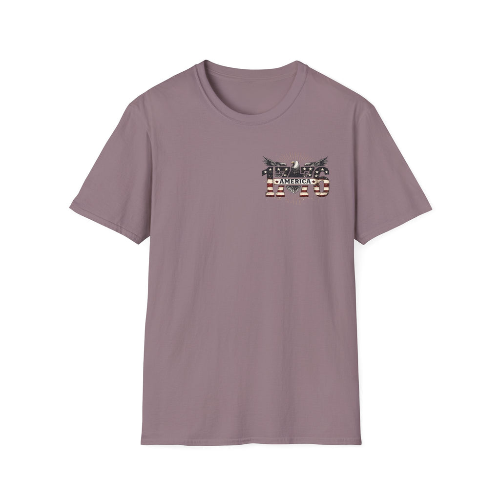 1776 American Flag Eagle T-Shirt — Vintage Patriotic Gift for Him Fourth of July Tee