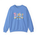 Teacher Floral Bow Sweatshirt — Cute Pastel Gift for Teachers Appreciation Crewneck
