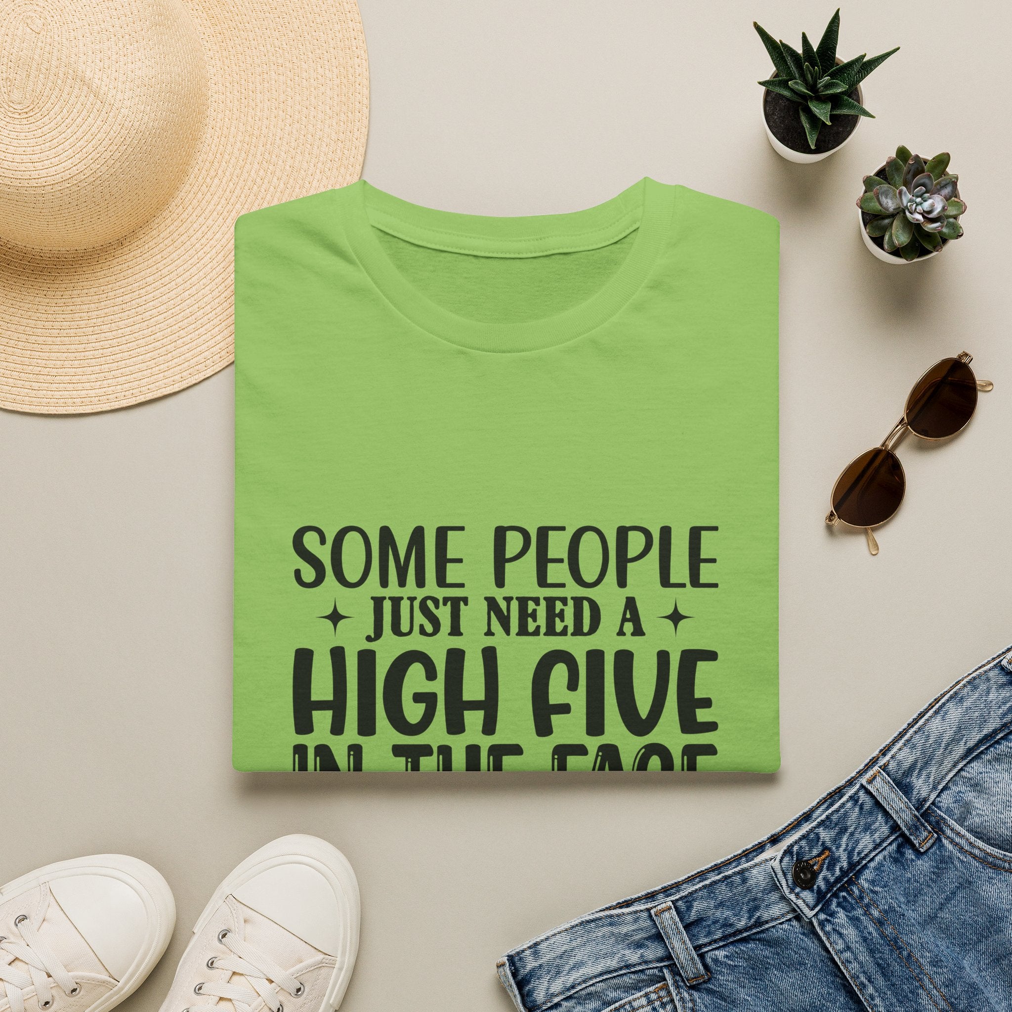 Some People Just Need a High Five in the Face with a Chair T-Shirt — Funny Sarcastic Graphic Tee