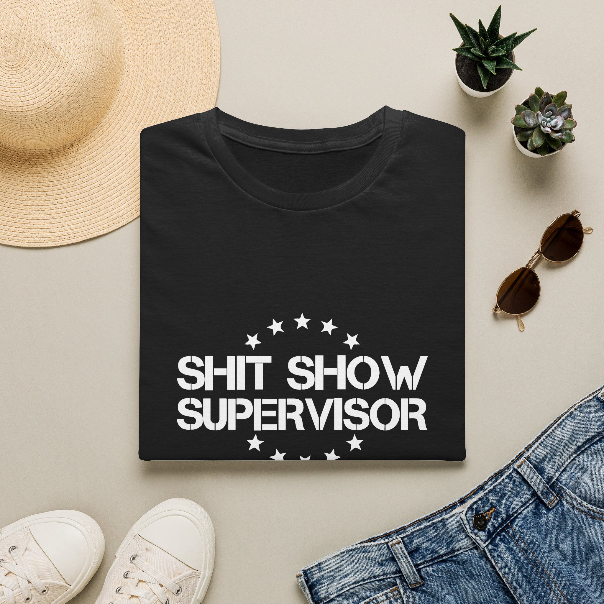 Shit Show Supervisor T-Shirt — Funny Sarcastic Gift for Her Work Humor Graphic Tee