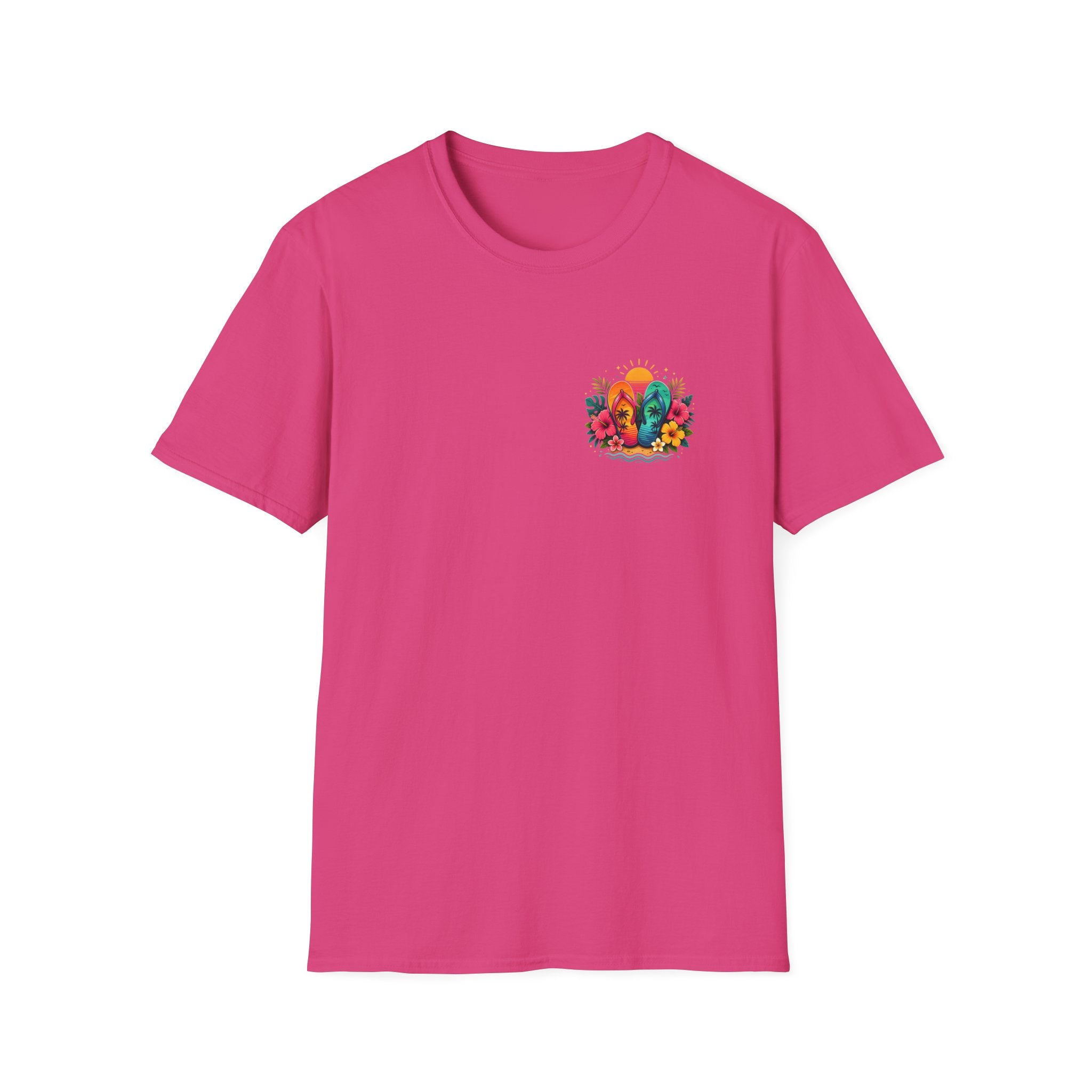 Floral Surf Chest Print T-Shirt — Cute Beach Gift for Women Graphic Tee