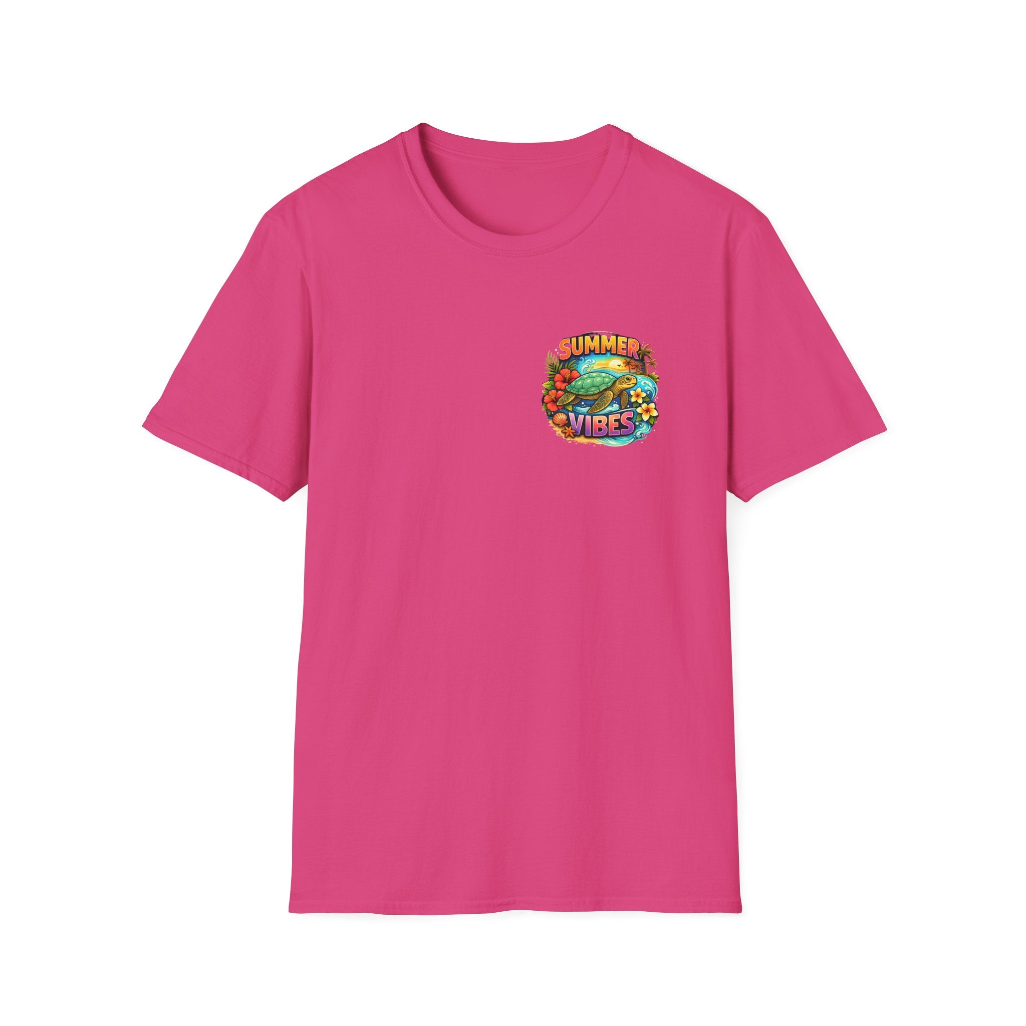 Summer Vibes Sea Turtle T-Shirt — Cute Beach Gift for Women Surf Floral Graphic Tee