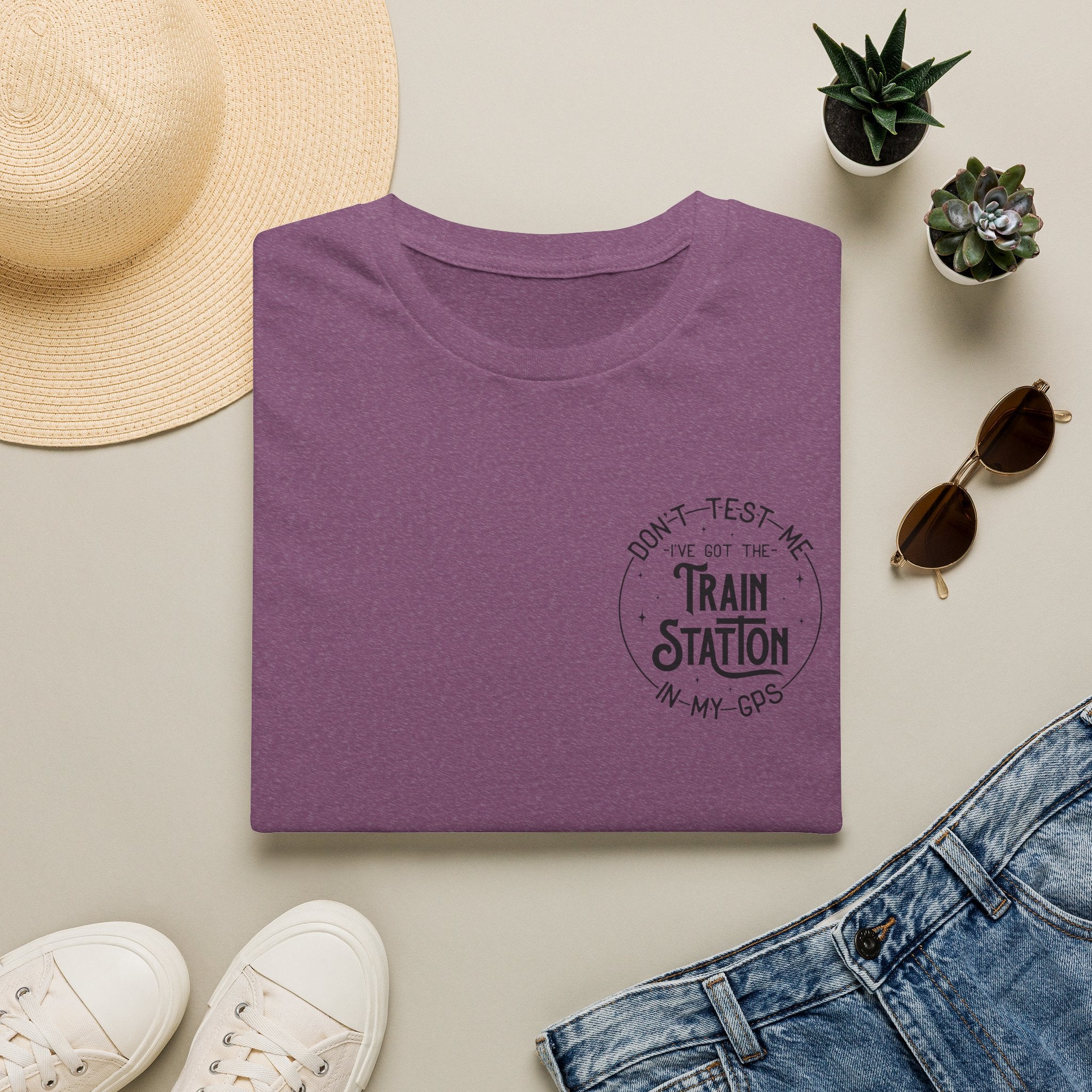 Train Station GPS T-Shirt — Funny Travel Quote Gift for Her Sarcastic Graphic Tee