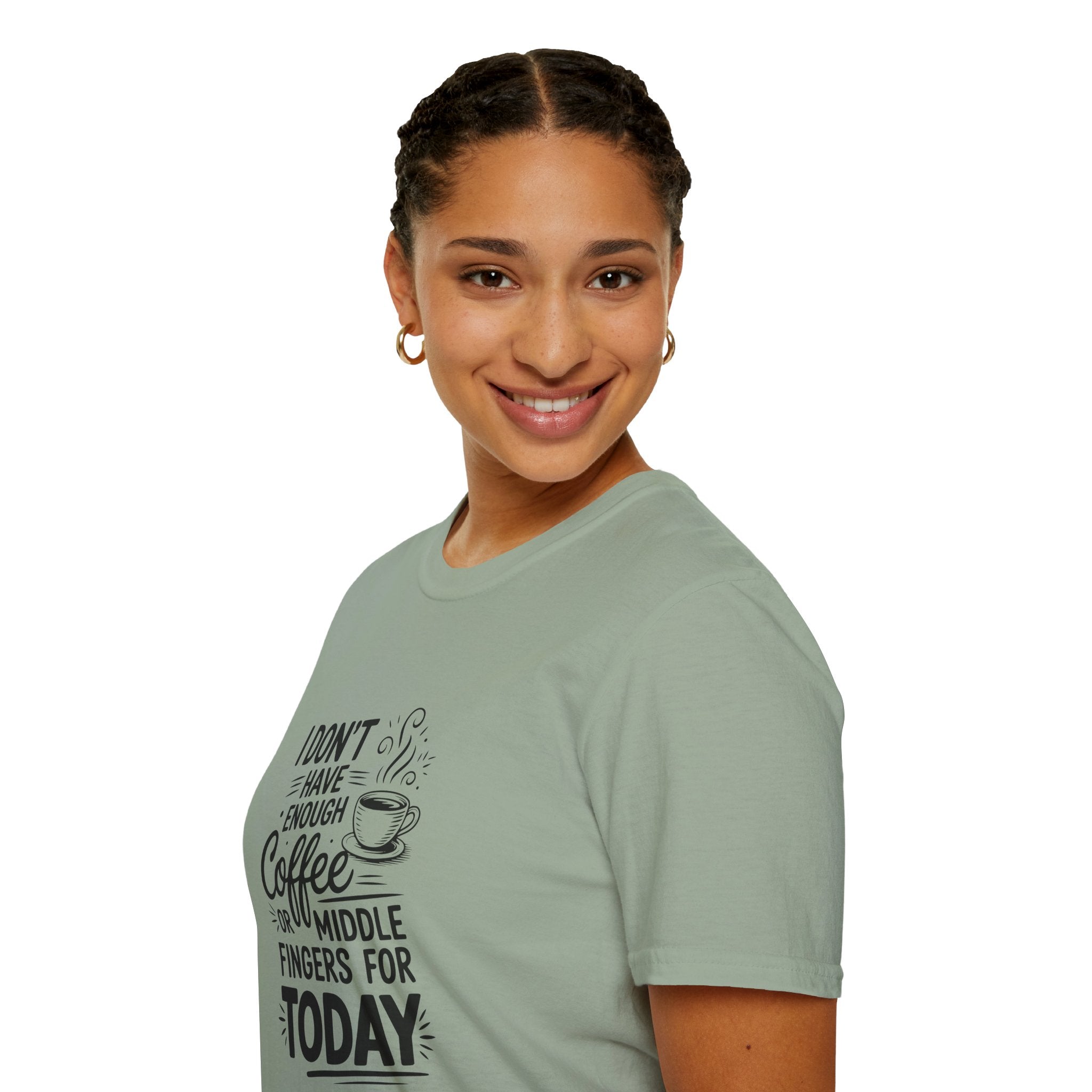 I Don't Have Enough Coffee or Middle Fingers for Today T-Shirt — Funny Sarcastic Gift