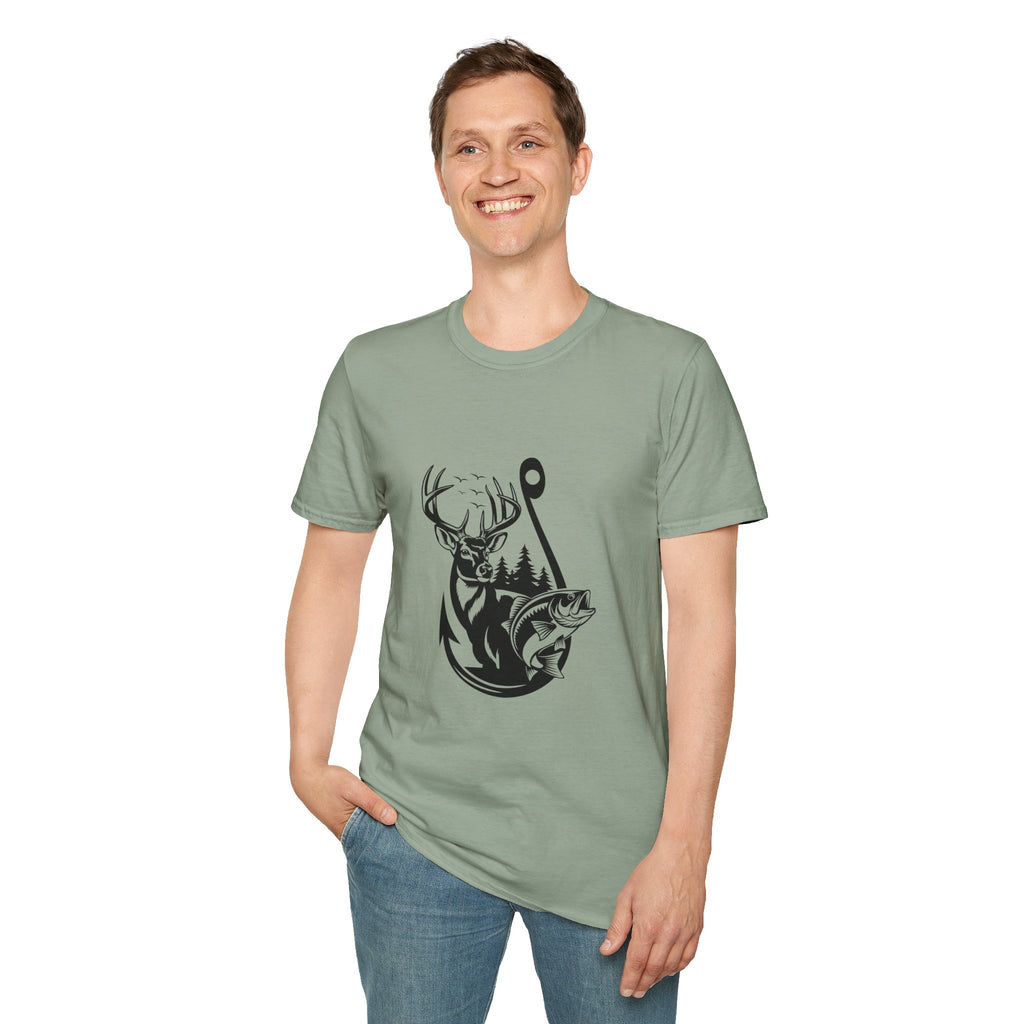 Hunt Fish & Forest Adventure T-Shirt — Outdoor Gift for Hunters & Fishermen