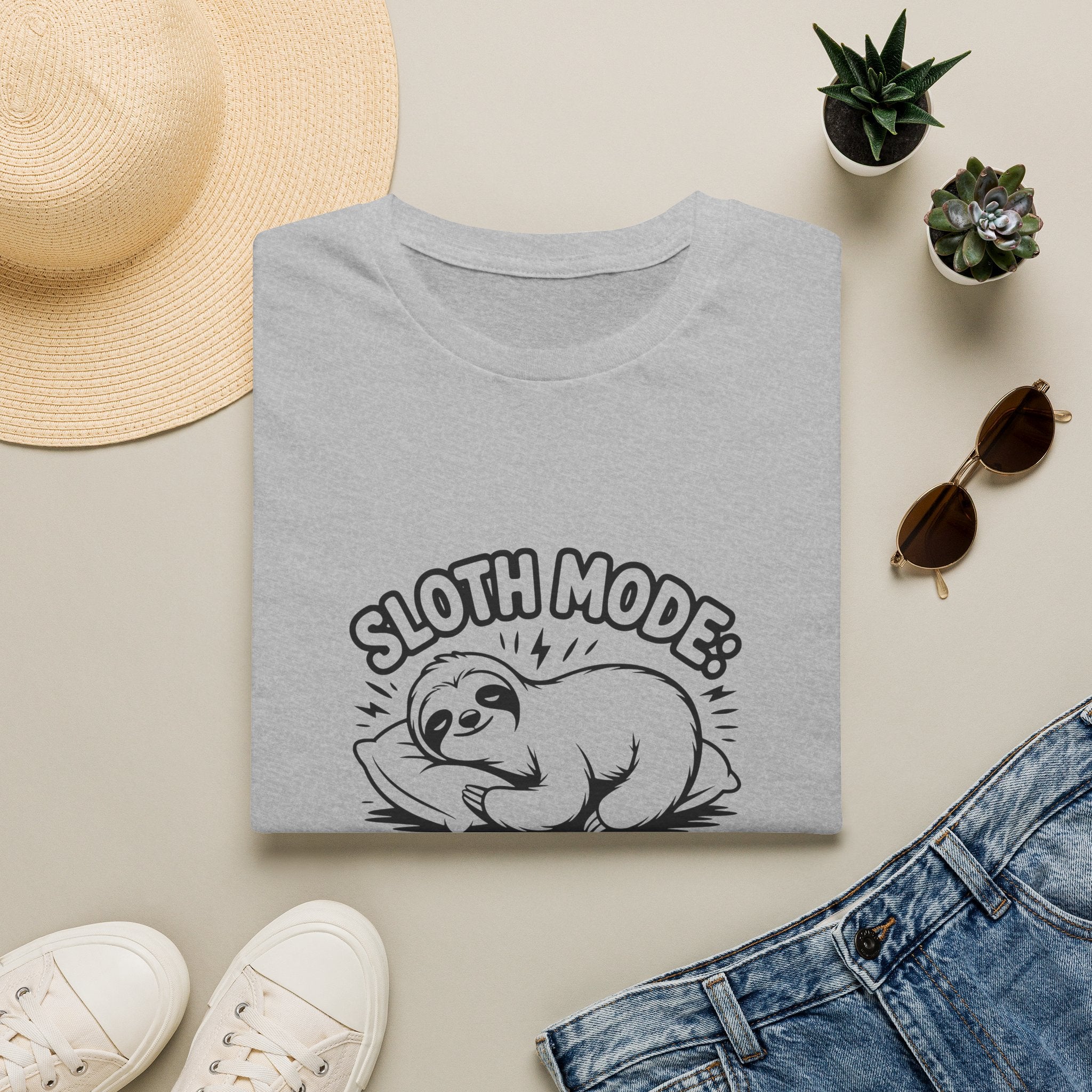 Sloth Mode Activated T-Shirt — Funny Lazy Gift for Her Cute Animal Graphic Tee